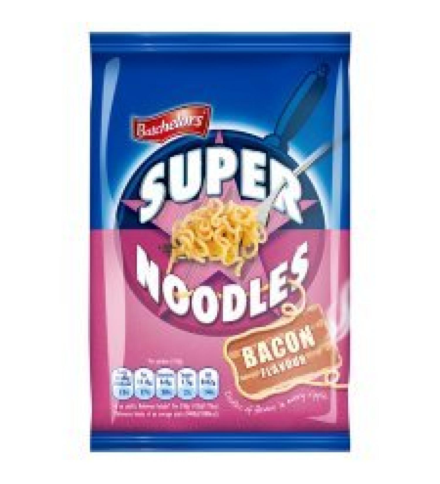 Super noodles Batchelors Super Noodles Bacon Flavour 100g (pack of 8)