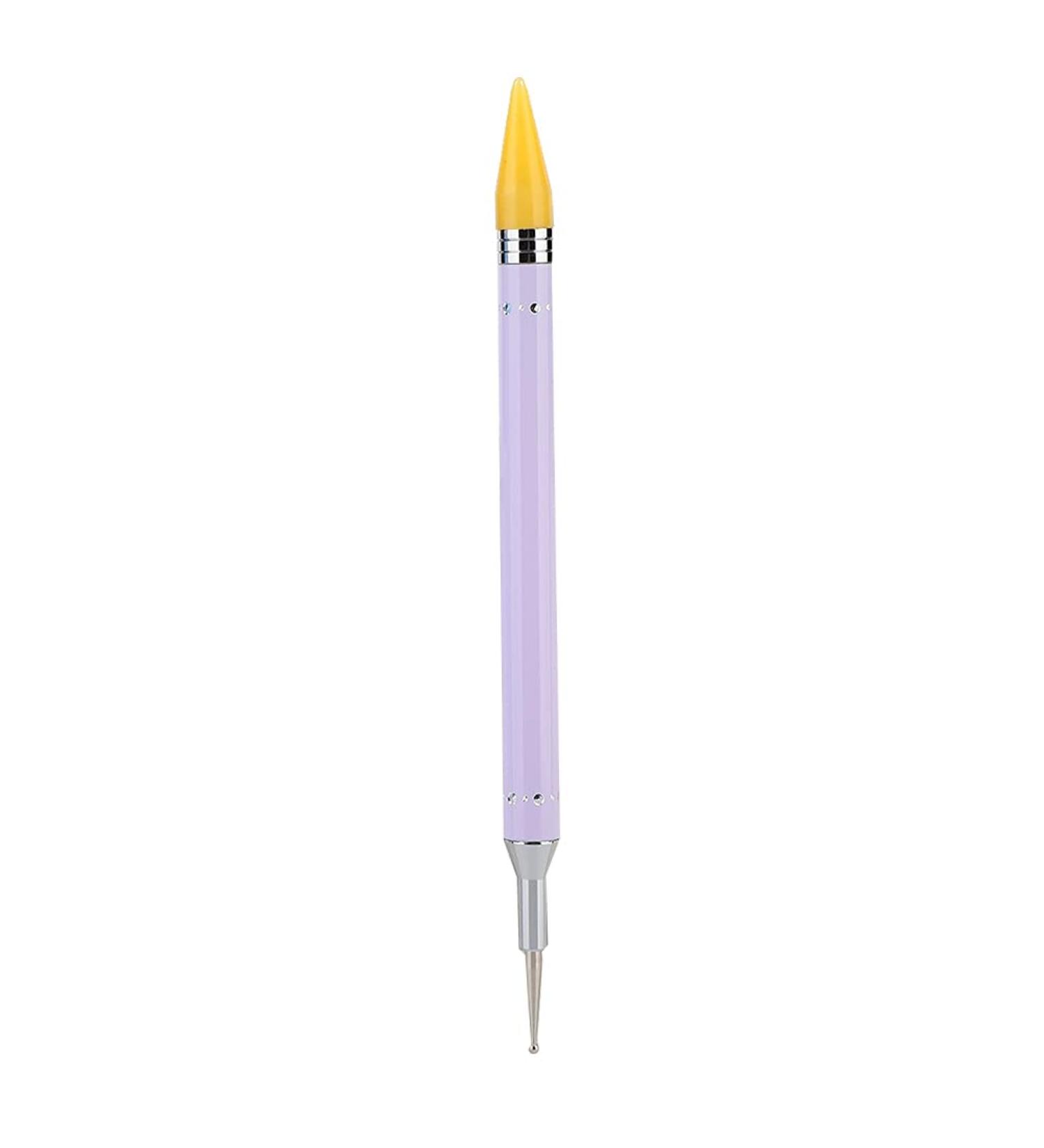 Dual Ended Dotting Pen Nail Art Tool - Purple/Yellow/Blue - Manicure Painting & Stone Picker - Buy Online on GoSupps.com