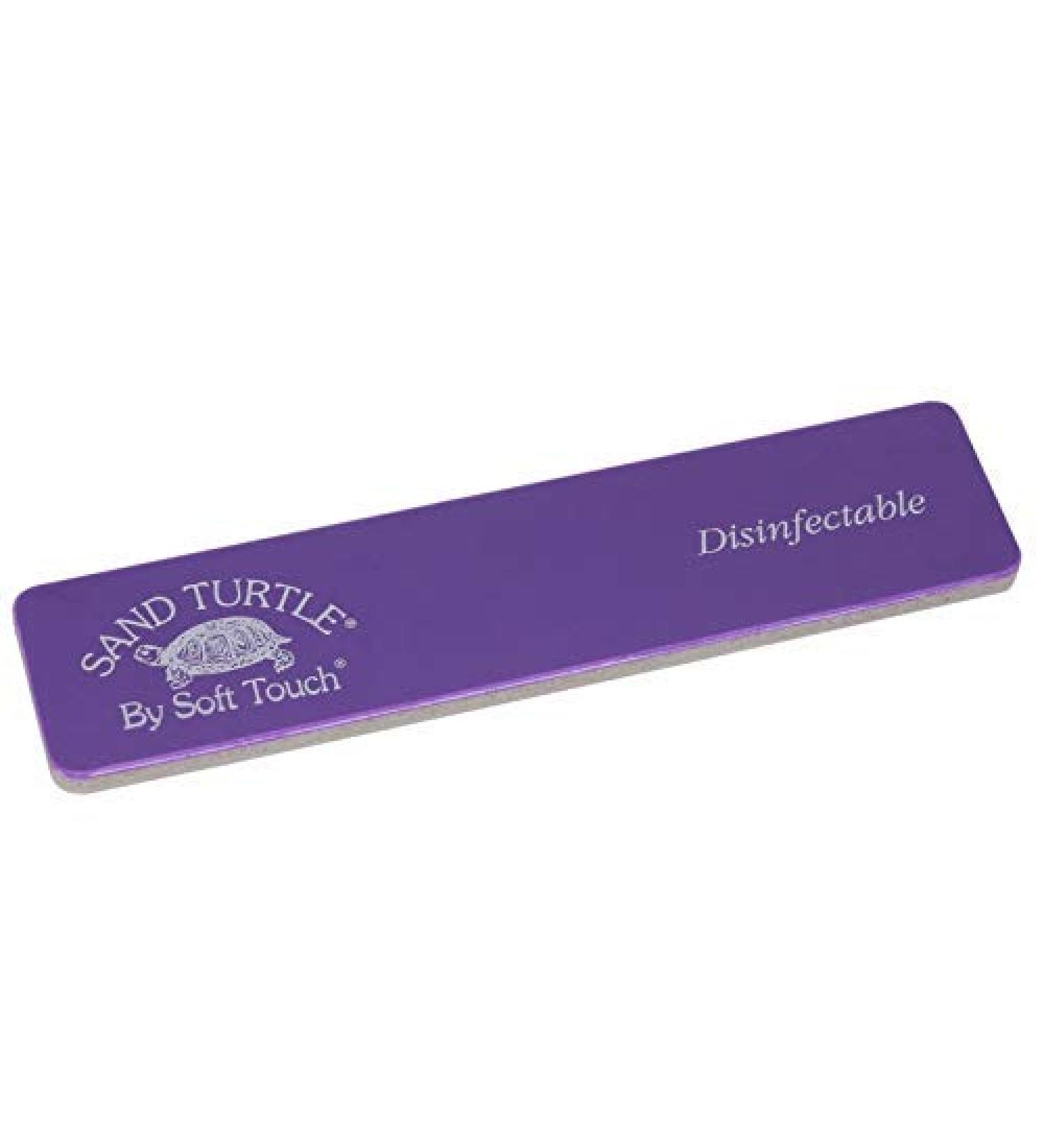 Soft Touch Sand Turtle Nail File Block  Purple 220 Grit Fine 5 1/4 Inch  5 Piece 5 Pieces