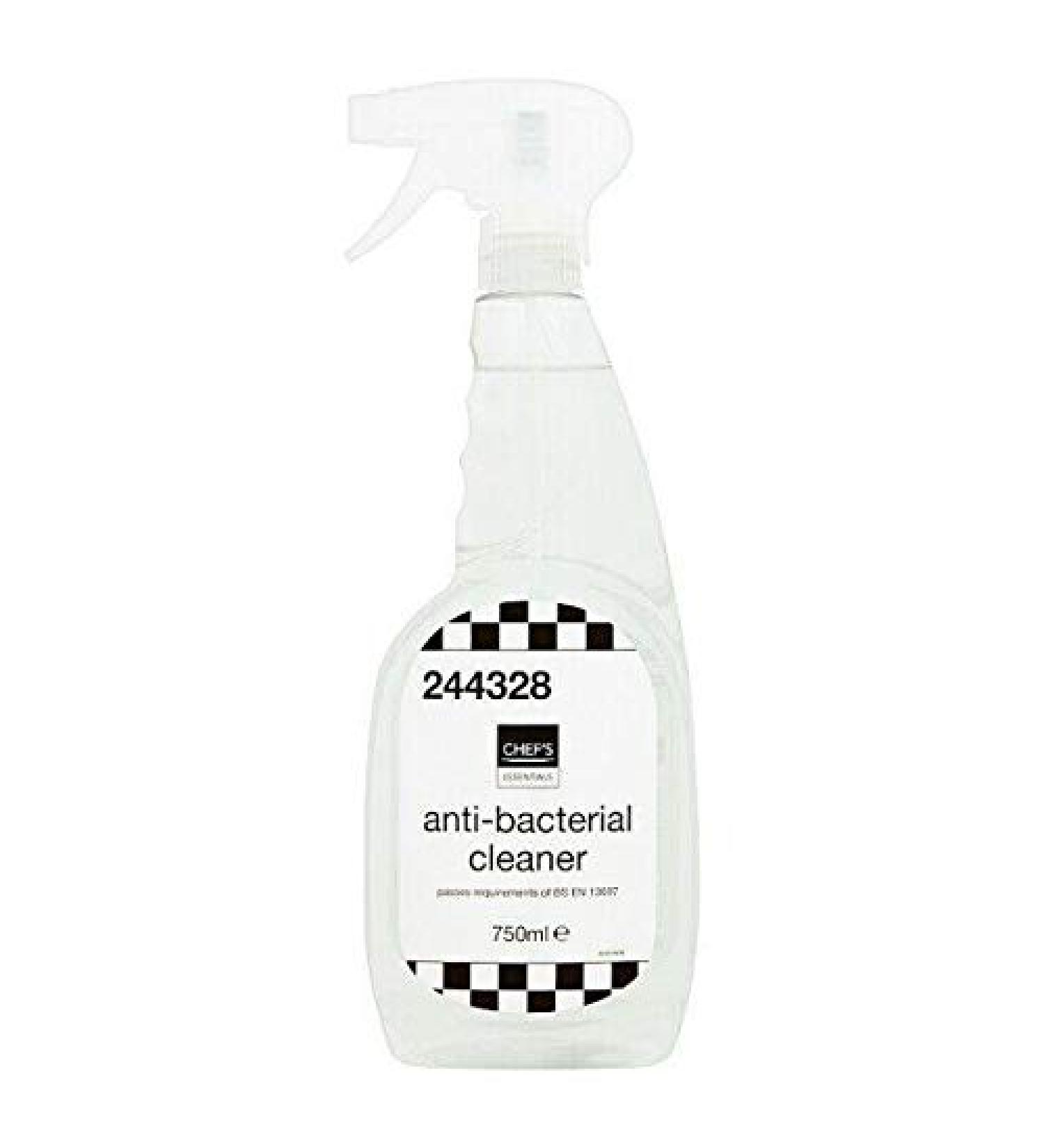 Chef's Essentials Anti-Bacterial Cleaner 750ml This Anti-Bacterial Cleaner has a spray nozzle and very easy to use. You can clean the kitchen bathroom floors tiles.