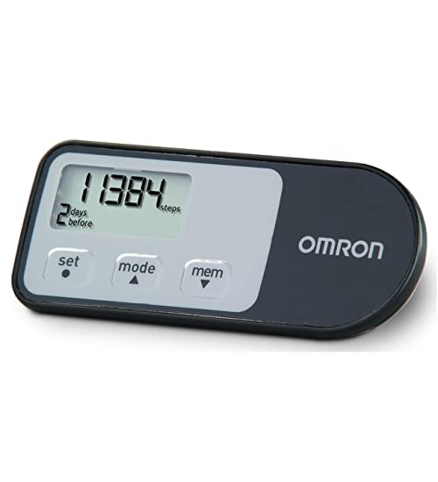 Omron Tri-Axis Alvita Optimized Pedometer - Features 4 Activity Modes - Black, HJ-321