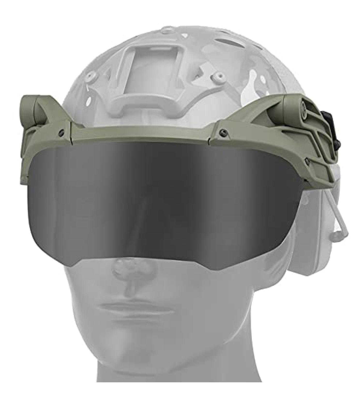 JFFCESTORE Airsoft Tactical Safety Goggles with 2 Color Lenses for Helmet - Green - Buy Online on GoSupps.com