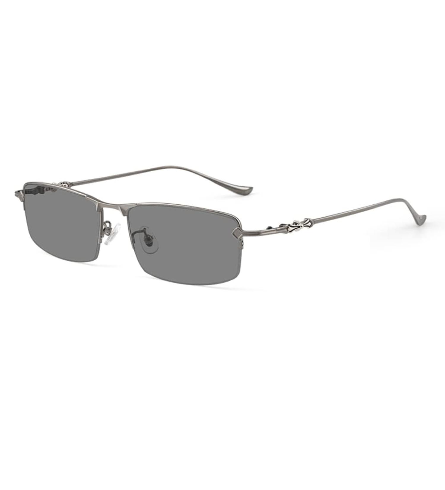 Riccie Varifocal Reading Glasses for Men - Pure Titanium Multifocal Photochrome UV400 | Aspherical Resin | +1.0 to +3.0 Diopters - Buy Online on GoSupps.com