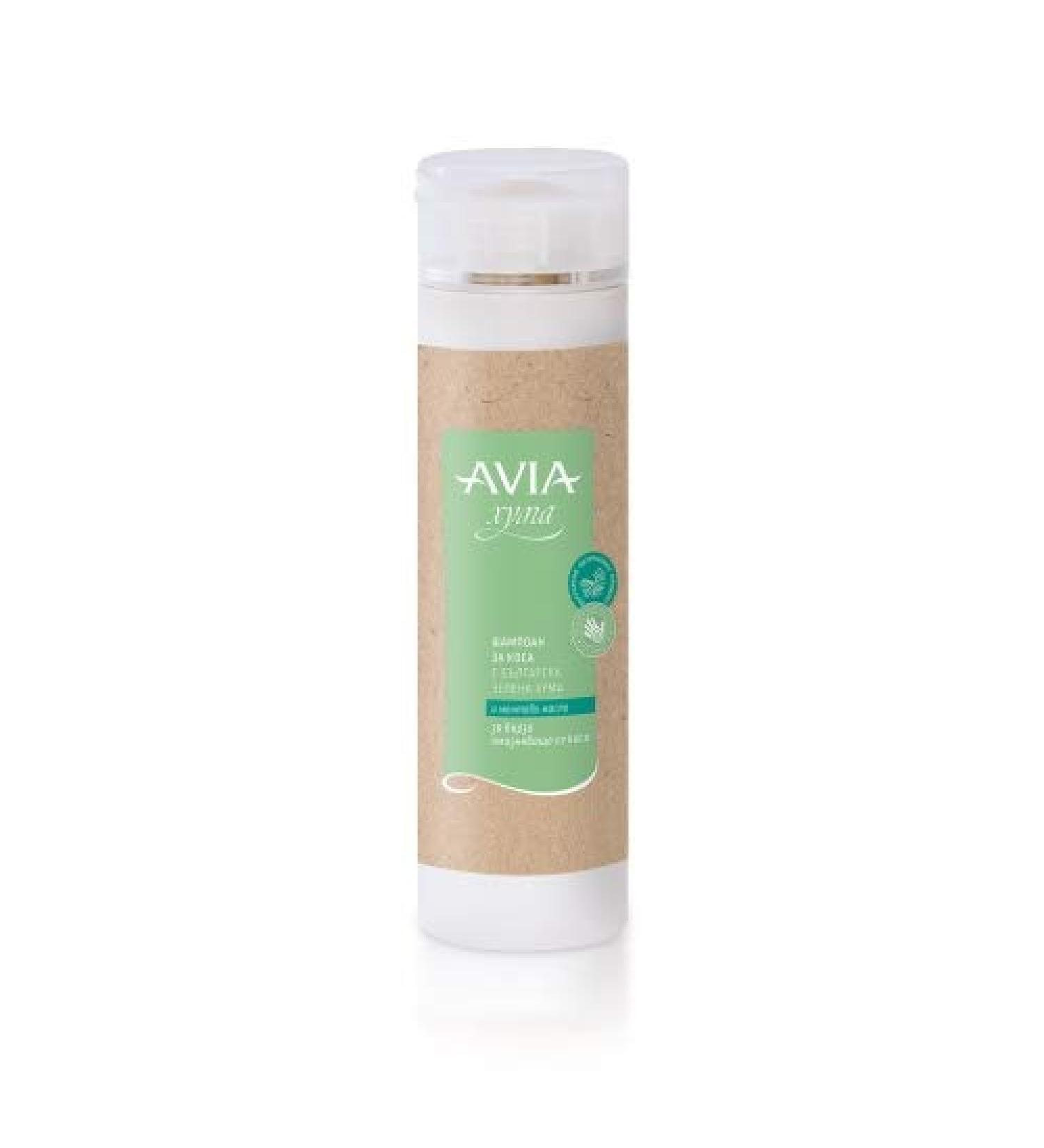 Avia Avia Certified 100% Organic Volume Shampoo with World-renowned Bulgarian Green Clay and Peppermint Oil - 250ml