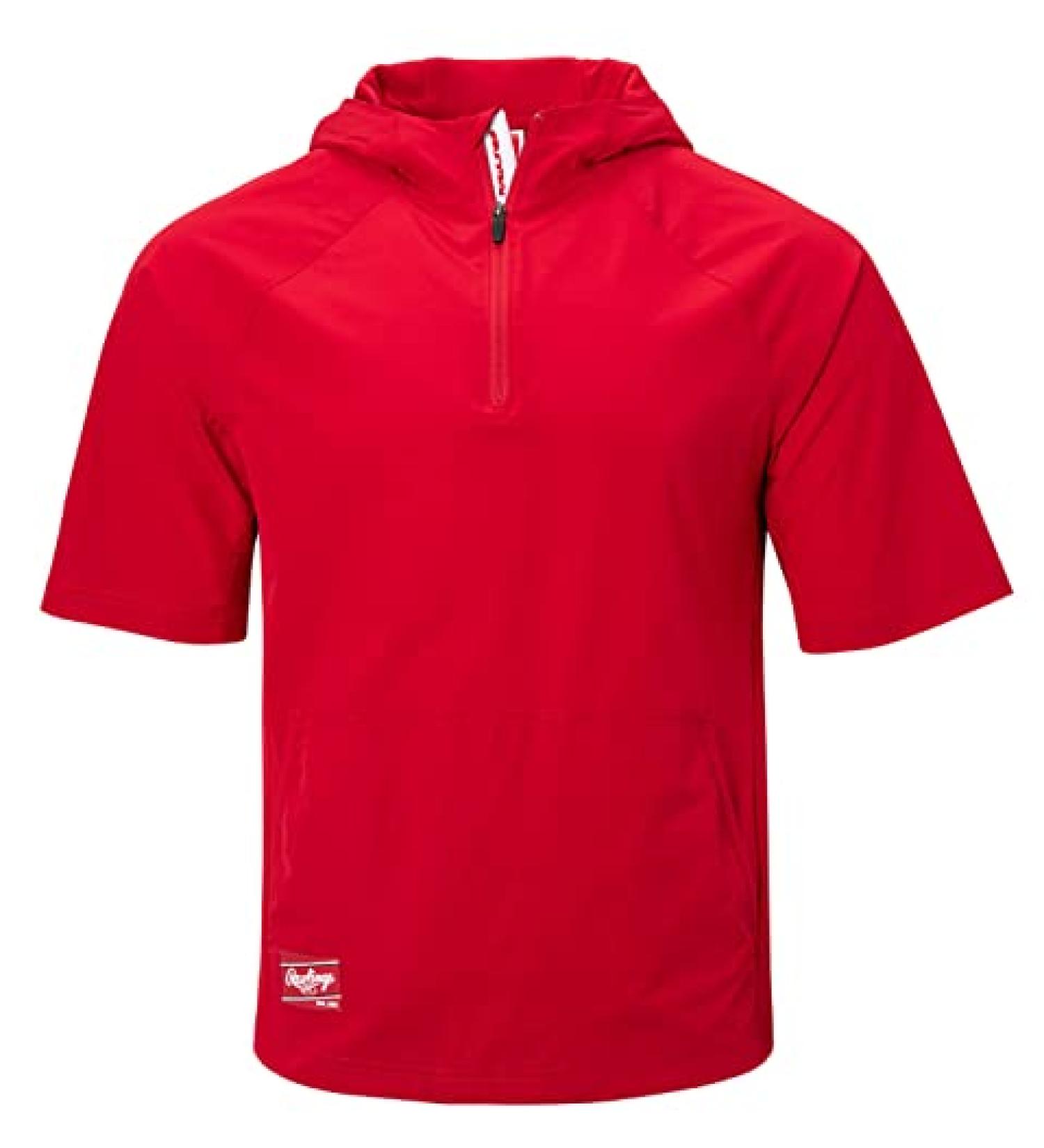 Rawlings Color Sync Adult Men's Large Red Short Sleeve Cage Jacket - Buy Online on GoSupps.com