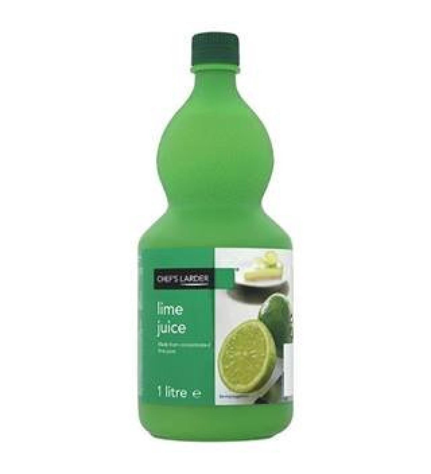 Chefs Larder Chef's Larder Lime Juice 1 Litre Case (Pack of 6)