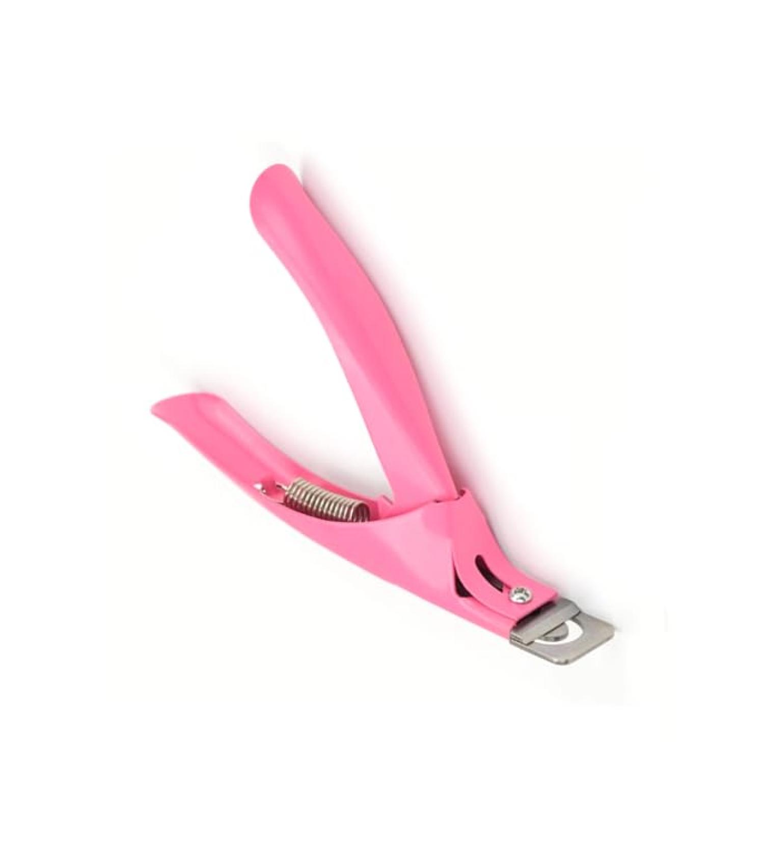 Beauty+ Nail Tip Cutter Fake Nail Acrylic False Nail Clipper UV Gel Nail Stainless Steel (Pink)