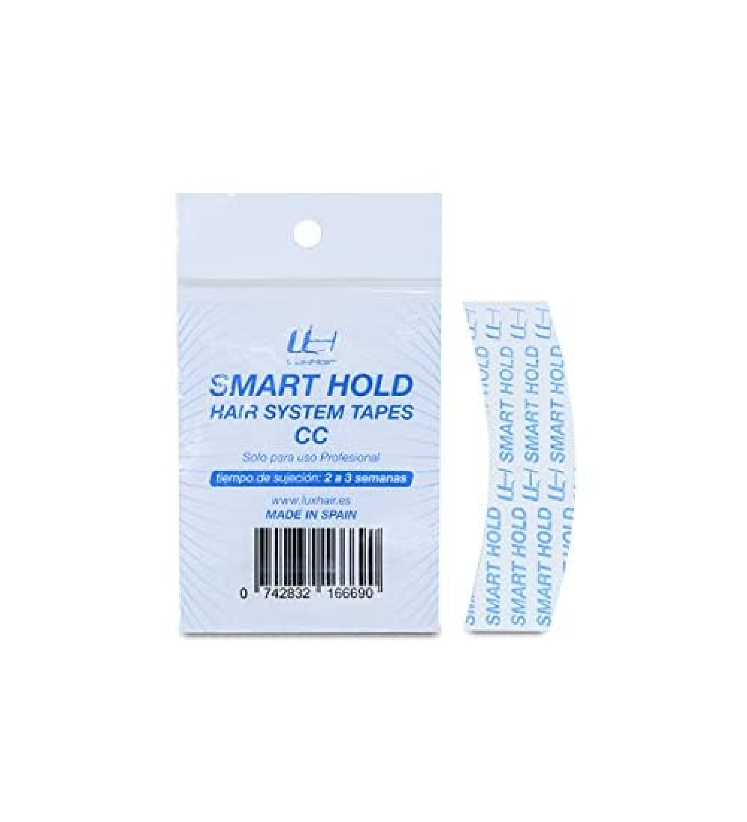 Adhesive Tape for Wigs and Hair Prosthetics - Smart Hold: Flexible and Gentle Adhesive Tape - Strong Adhesive Power - Resilient and Extra Strong Hold up to 4 Weeks - Curved CC Shape - LuxHair - Buy Online on GoSupps.com