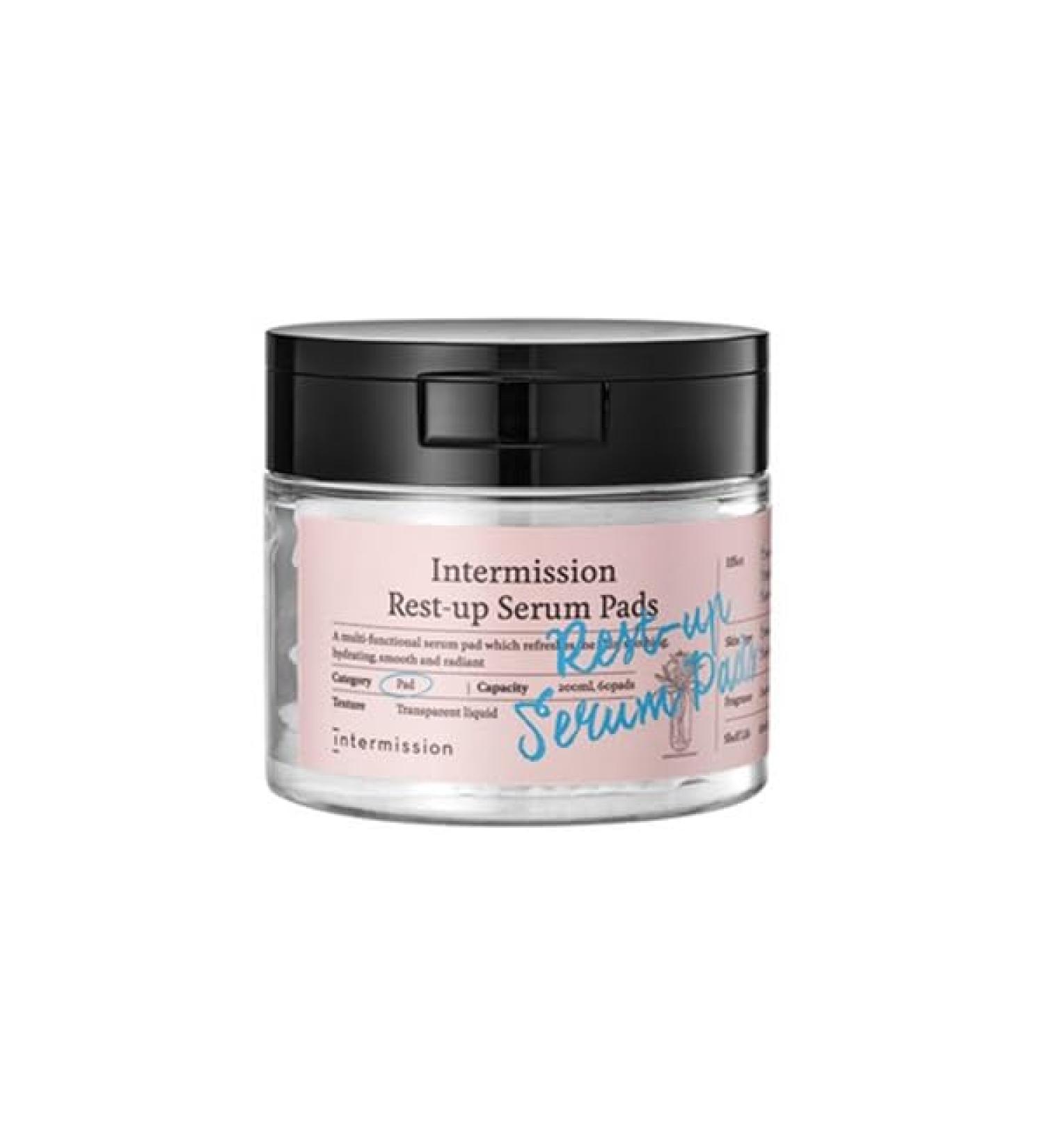 INTERMISSION Rest-Up Serum Pads Gentle Daily Calming Facial Pads with Niacinamide & Centella Lightweight Hydration for Sensitive Skin Multi-Use Toner Pads for Face 60 Pads - Buy Online on GoSupps.com