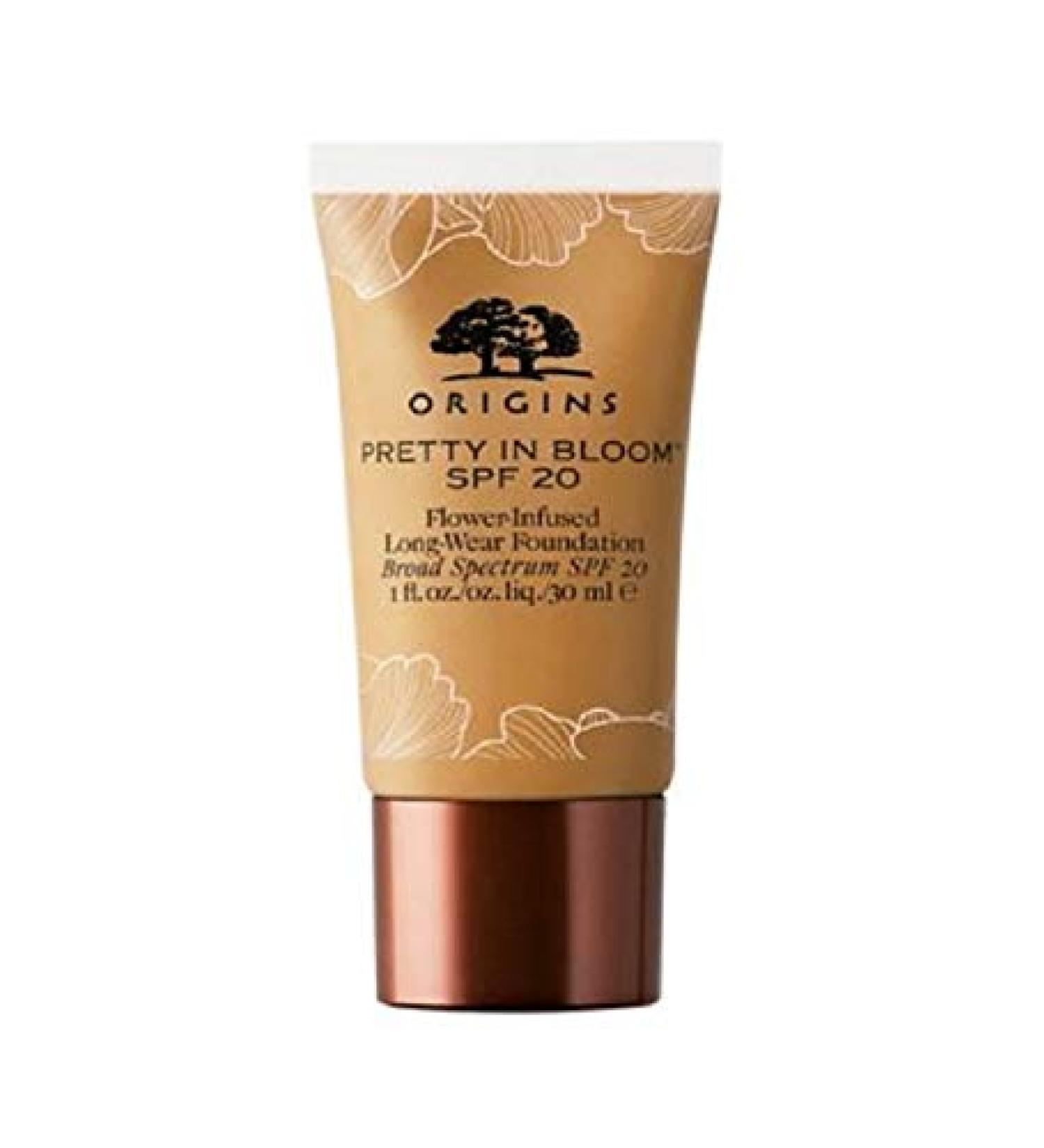 Origins Pretty In Bloom Flower-Infused Long-Wear Foundation SPF 20 1.0 Oz / 30 Ml - 540 MEDIUM DEEP GOLDEN WARM