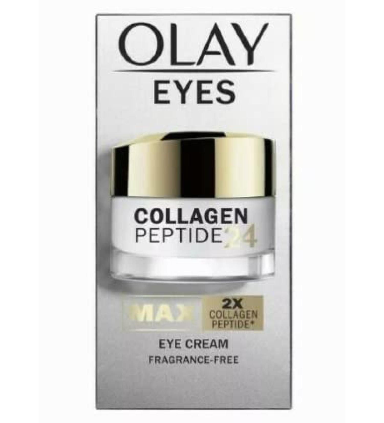 Olay Eyes Collagen Peptide 24 MAX Eye Cream - Fragrance Free, 0.5 oz - Buy Online on GoSupps.com