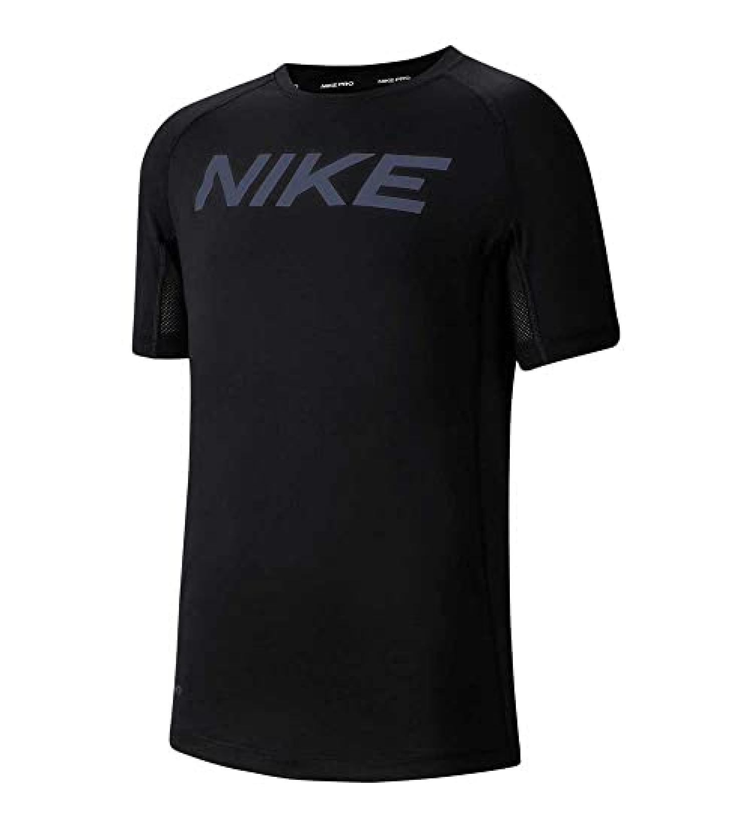 Nike Boys Pro Compression T-shirt - Youth Large - Black | Performance Fit - Buy Online on GoSupps.com