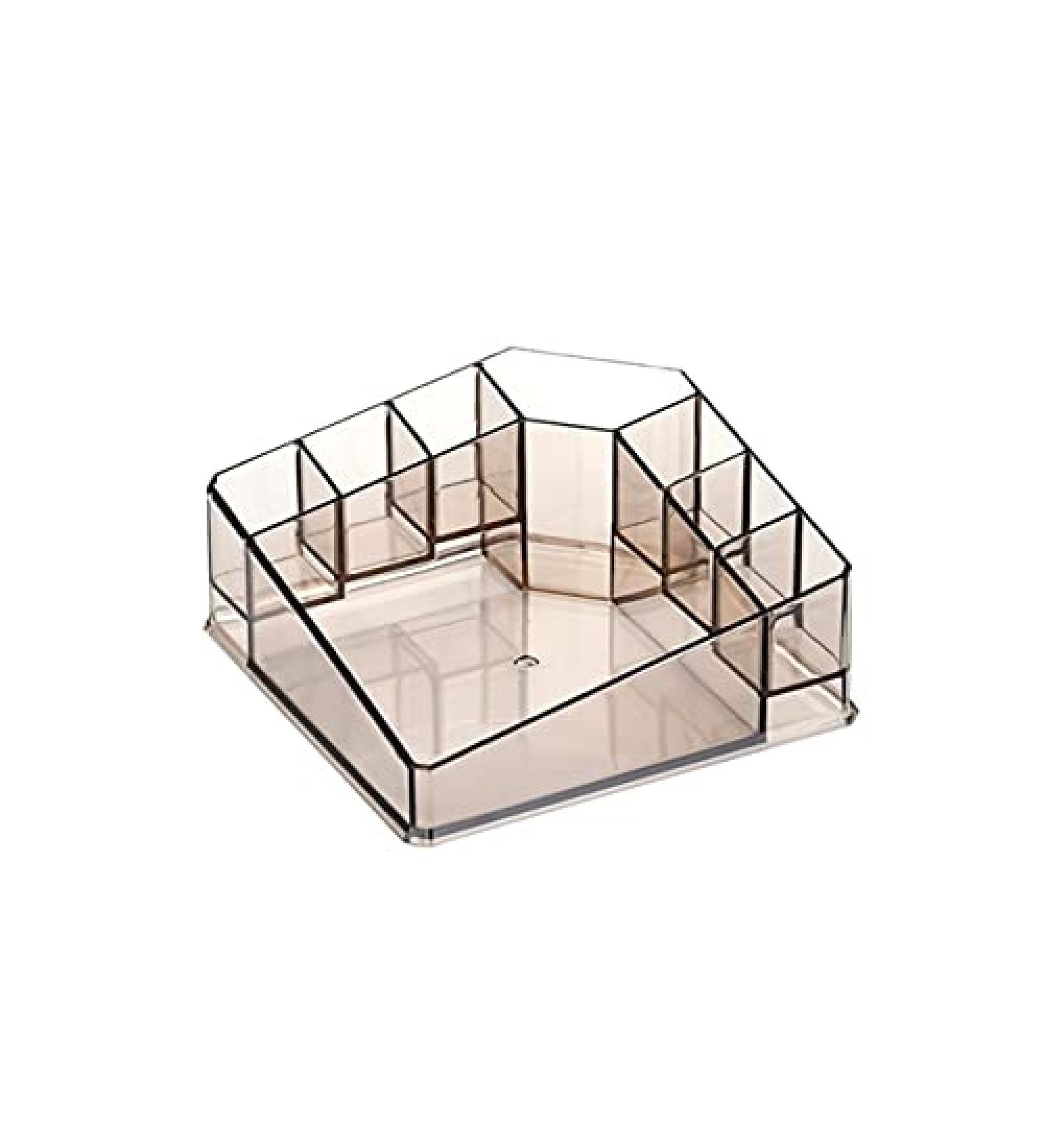 Anncus Makeup Box Acrylic Cosmetics Organizer Desktop Storage Rack for Lipsticks Blusher Eye Shadow Pressed Powder - (Color: 2) - Buy Online on GoSupps.com
