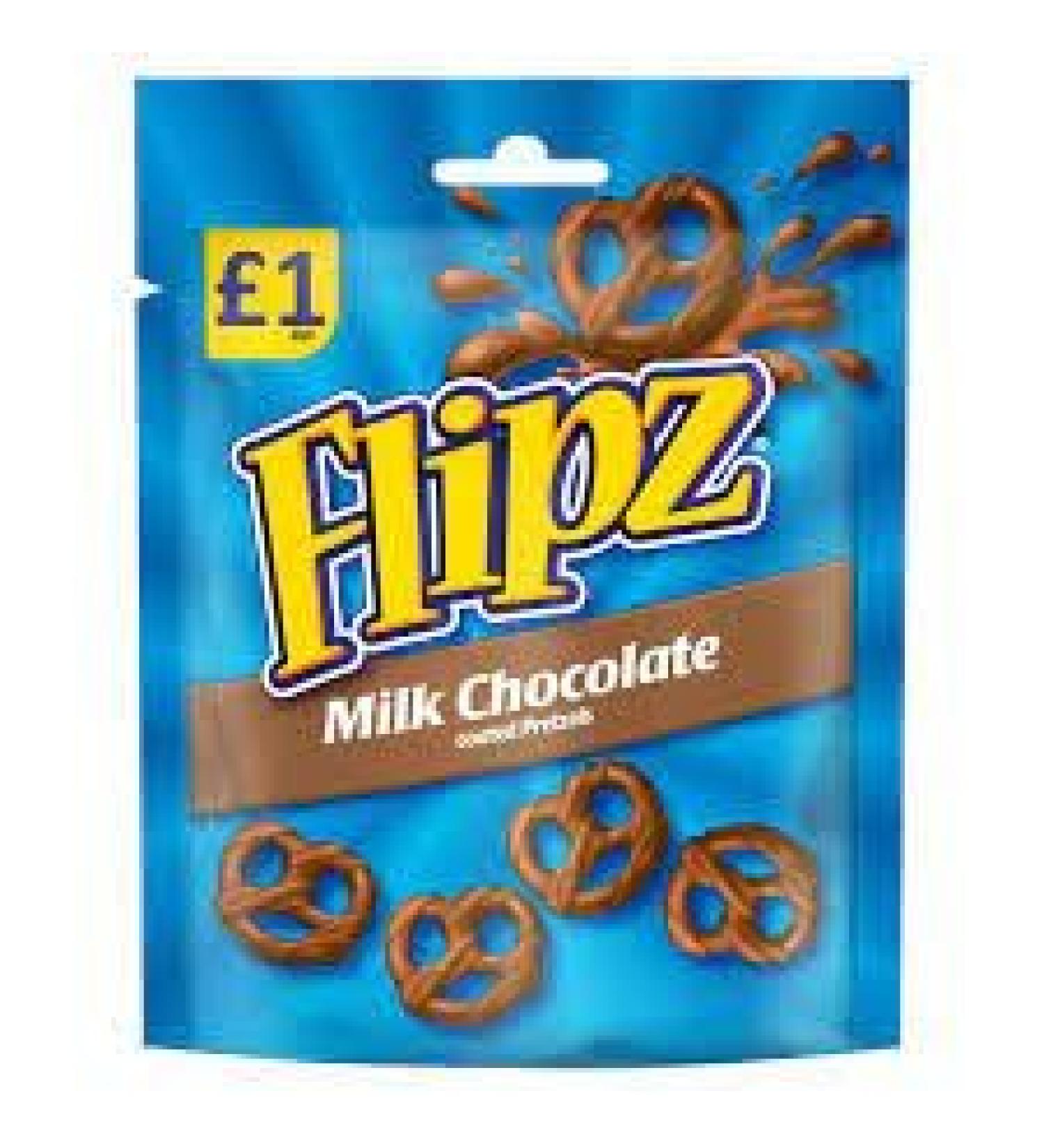 Flips Coated Pretzels Milk Chocolate 12x80g