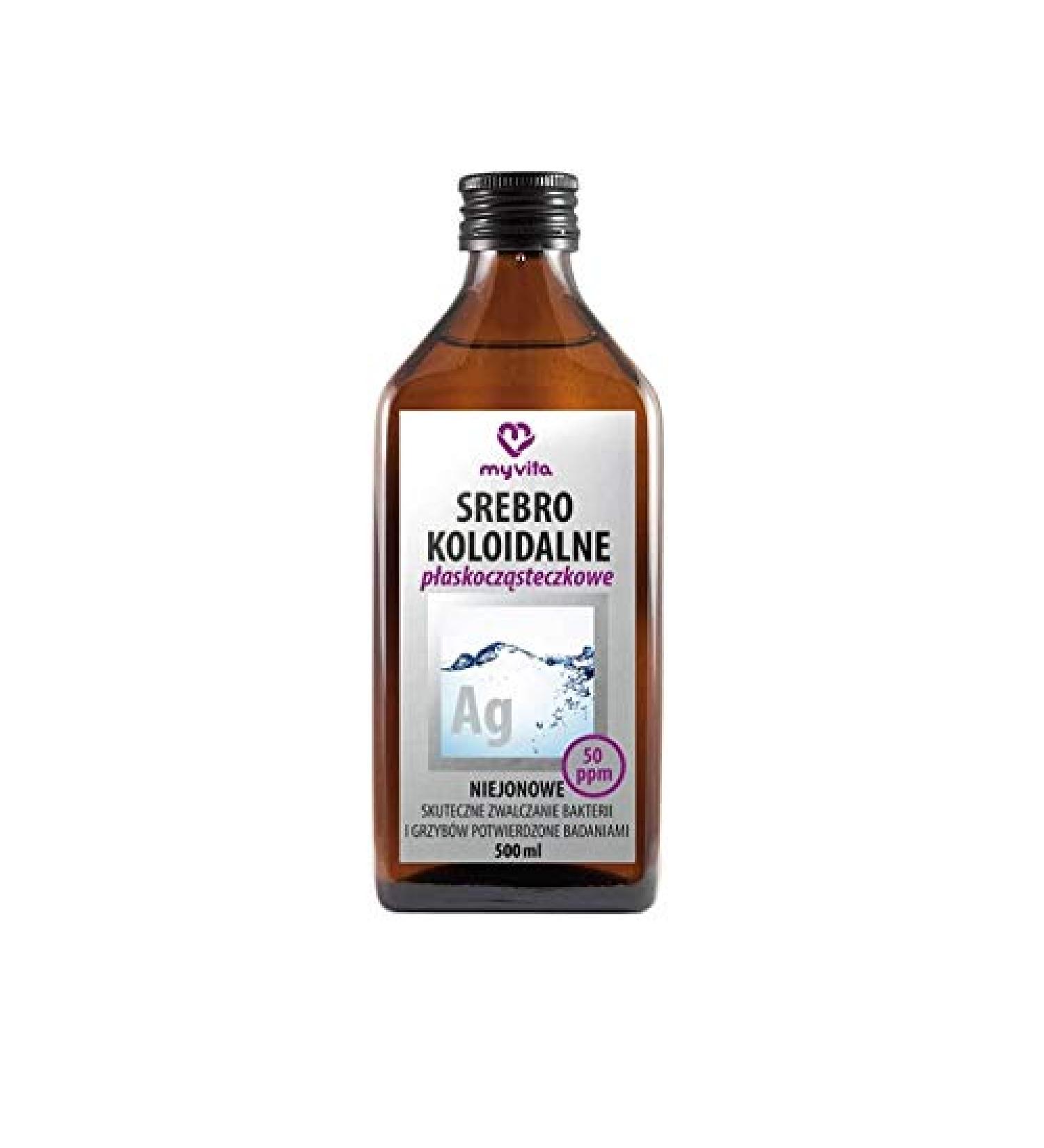 MyVita Colloidal silver non-ionic flat molecular weight 50 ppm 500 ml MyVita