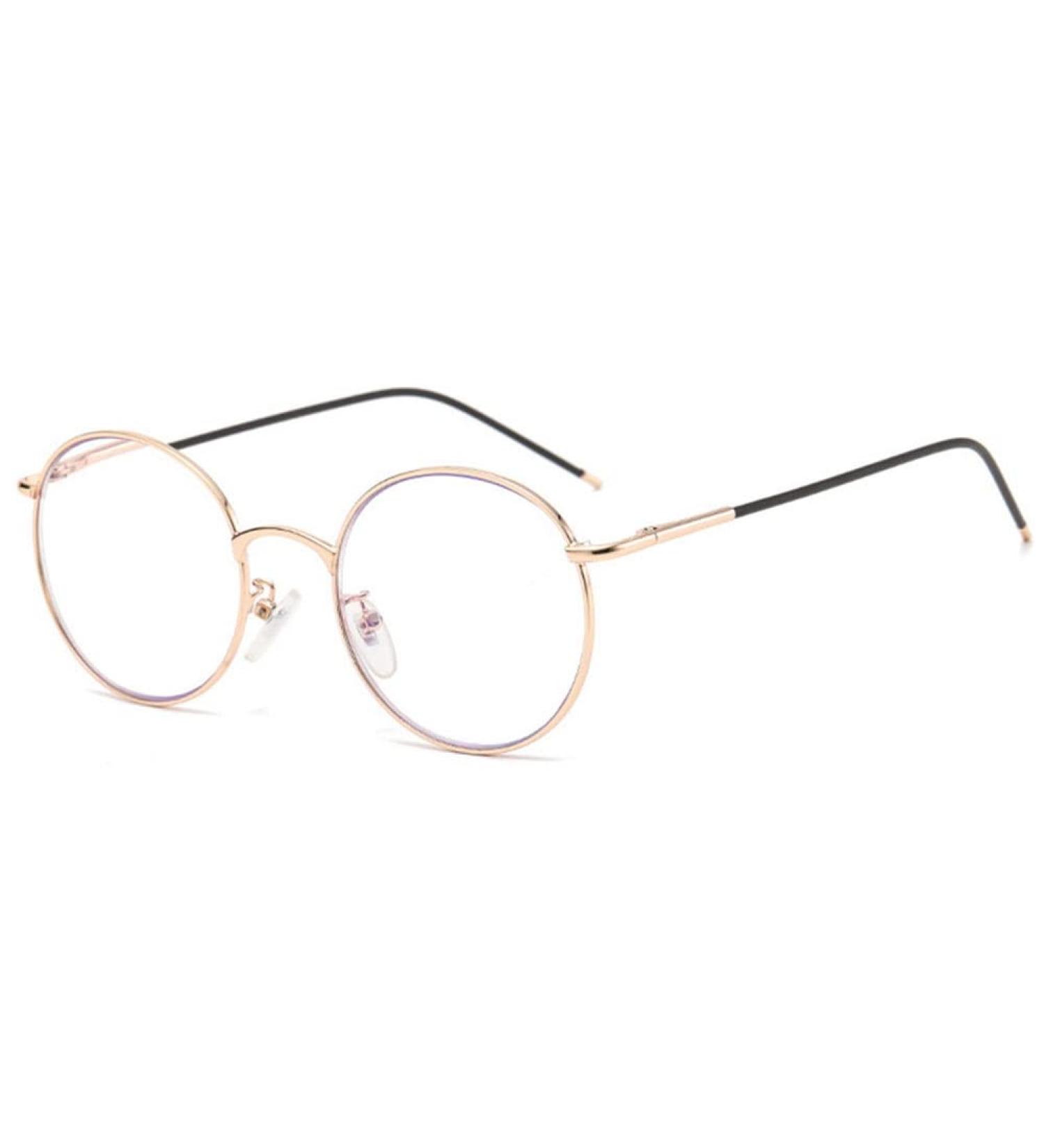 Vevesmundo Blue Light Filter Reading Glasses - Retro Metal Anti-Glare Eyewear for Men & Women | +1.0 to +4.0 Strength - Buy Online on GoSupps.com