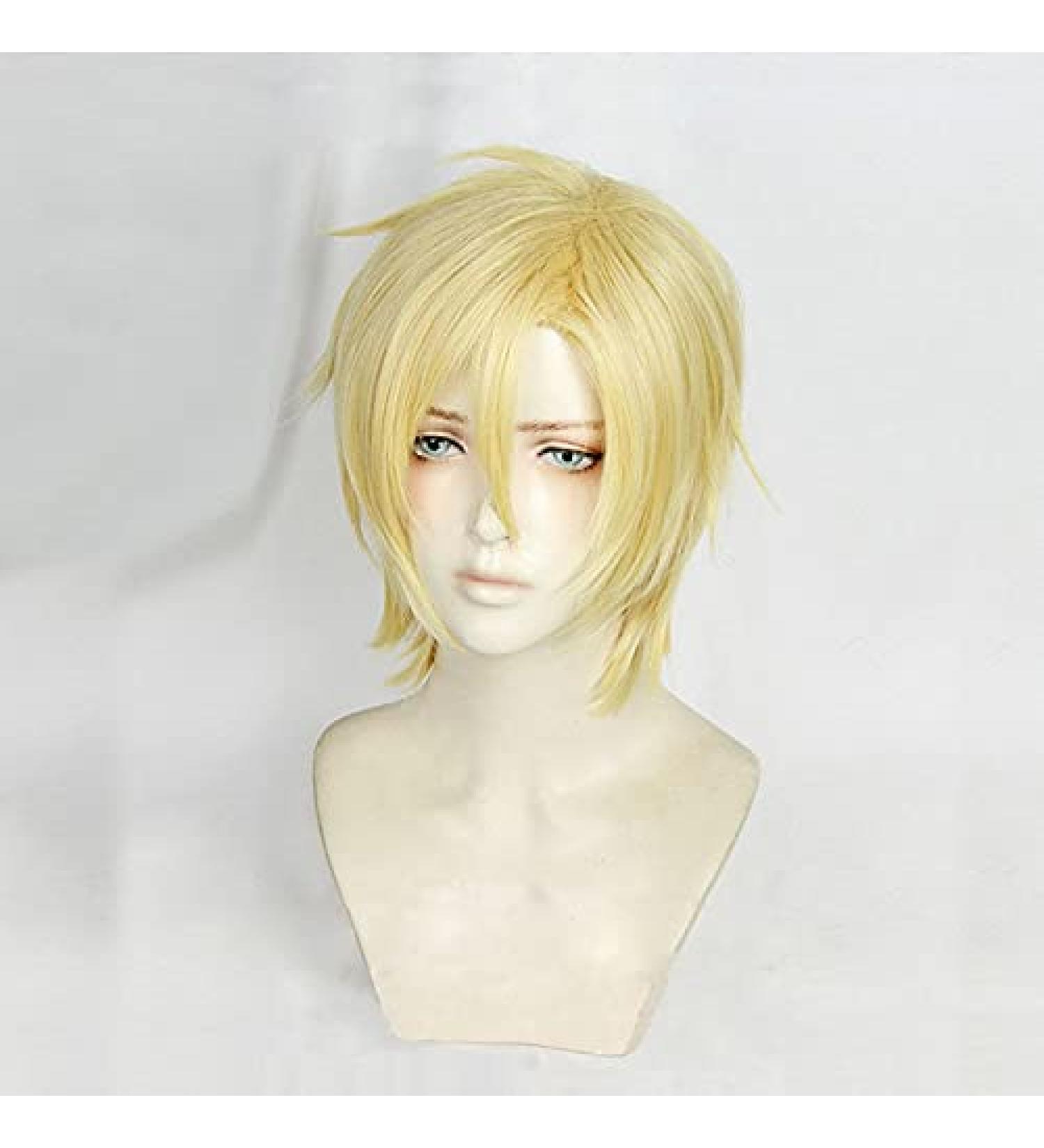 Buy Heat-Resistant Anime Wigs for Ash Lynx & Aslan Jade - Cosplay Wigs + Cap | International Shipping - Buy Online on GoSupps.com