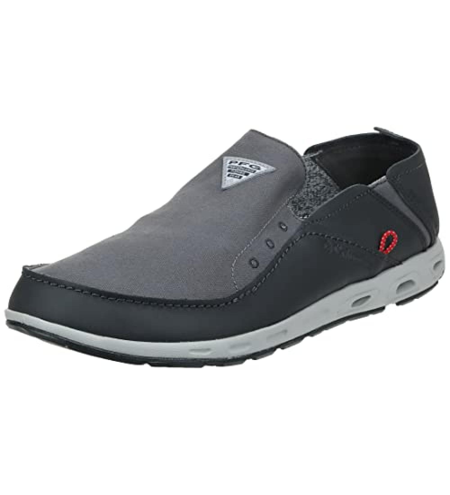 Columbia Men's Bahama Vent PFG Boat Shoe 10.5 - Titanium/Bright Red - Buy Online on GoSupps.com