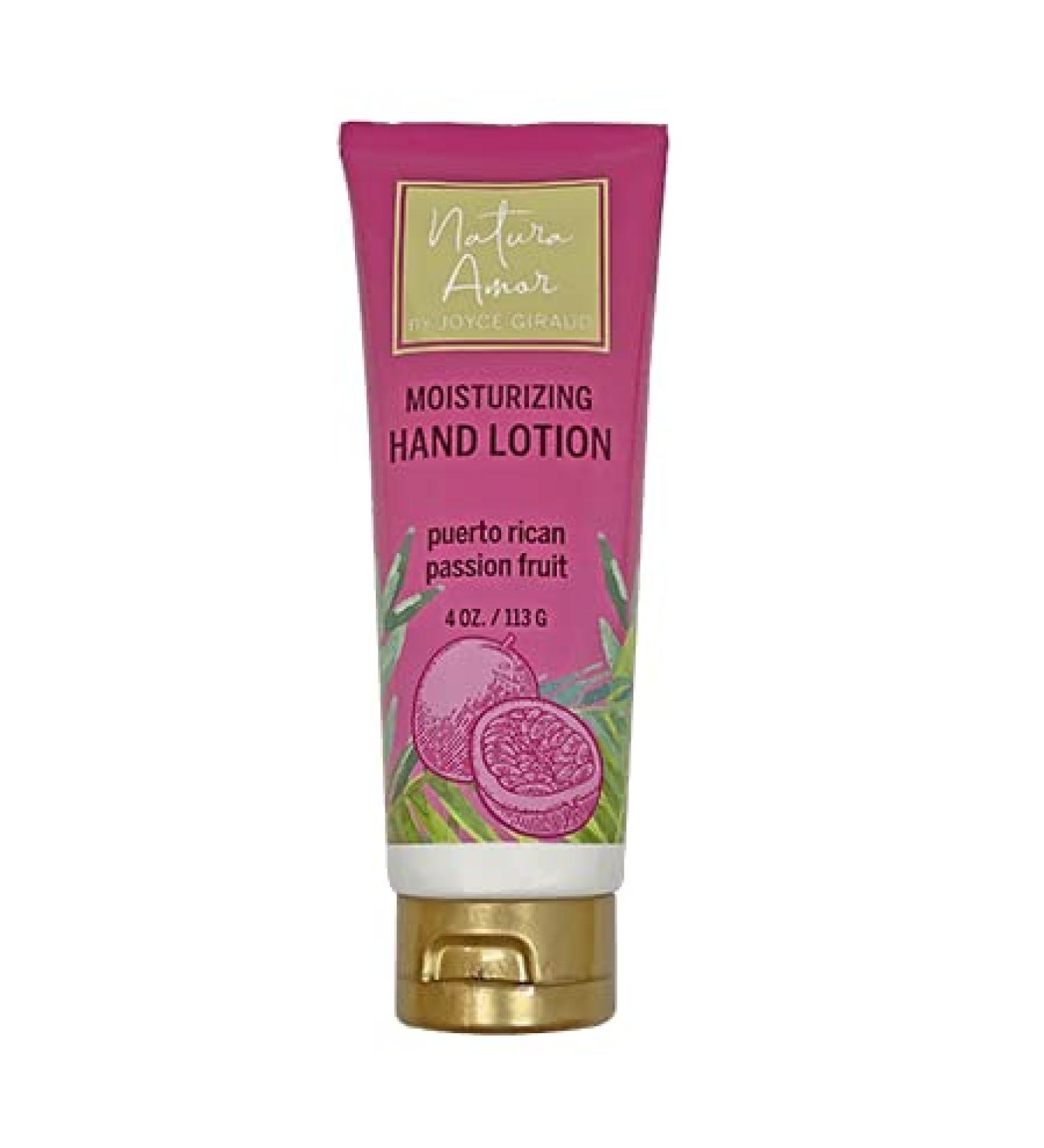Joyce Giraud Natura Amor Moisturizing Hand Lotion for Dry Hands - Hydrating Hand Cream & Nourishing Hand Moisturizer - Ideal for All Skin Types Lotion for Dry Skin - Puerto Rican Passion Fruit 4 Oz.