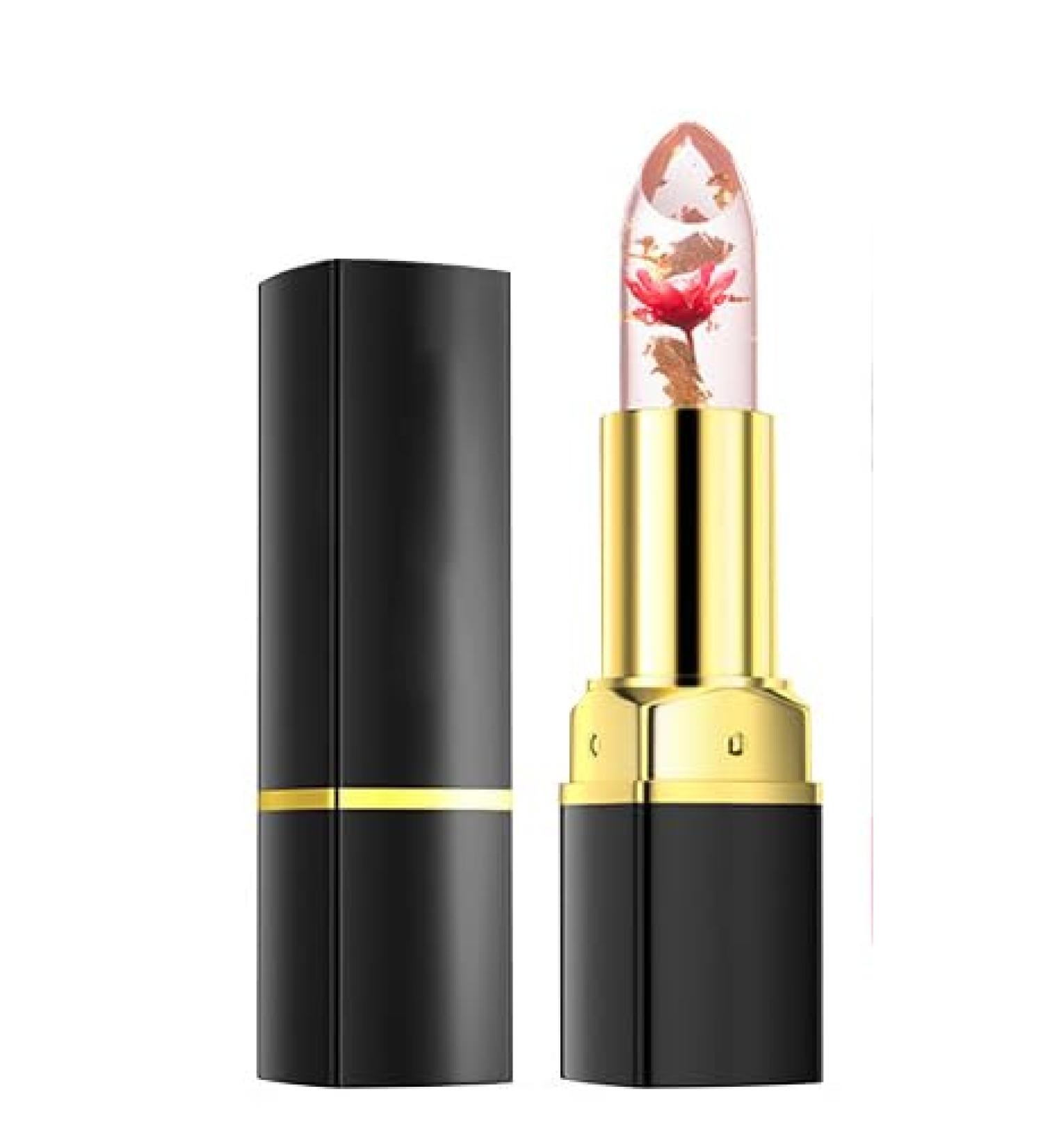  YYZGGLING Lip Gloss Flower Jelly Gold Foil Warm Change Lipstick Moisturizing and Nourishing Expert in Lip Colour Enhancement Long-Lasting Makeup Without Smudging! (3) - Buy Online on GoSupps.com