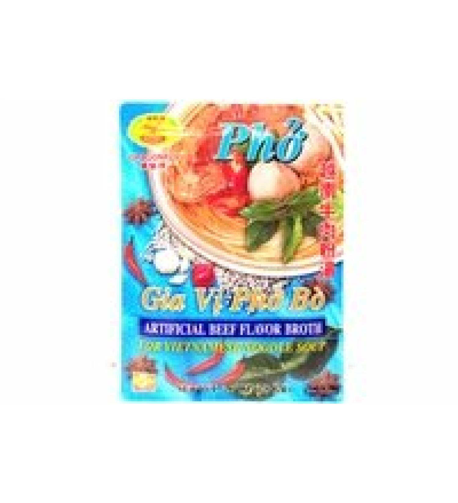 Gia Vi Pho Bo (Artificial Beef Flavor Broth) - 2.7oz Pack of 6