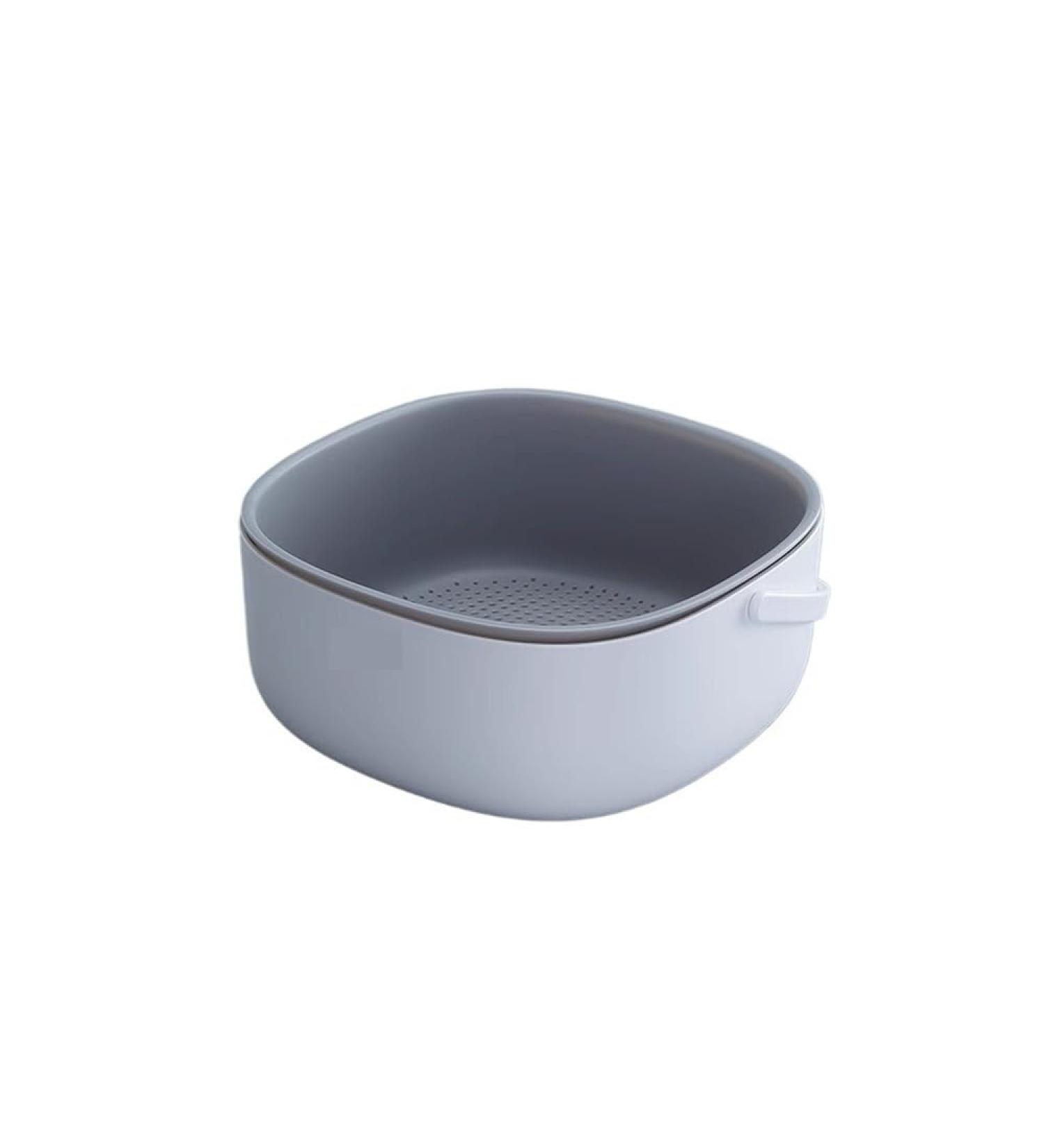 GAOWINLY Fruit Plates Multifunctional Drain Basket Kitchen Double Water Filter Vegetable Basket Living Room Household Coffee Table Fruit Plate for Kitchen Countertop(Gray) - Buy Online on GoSupps.com