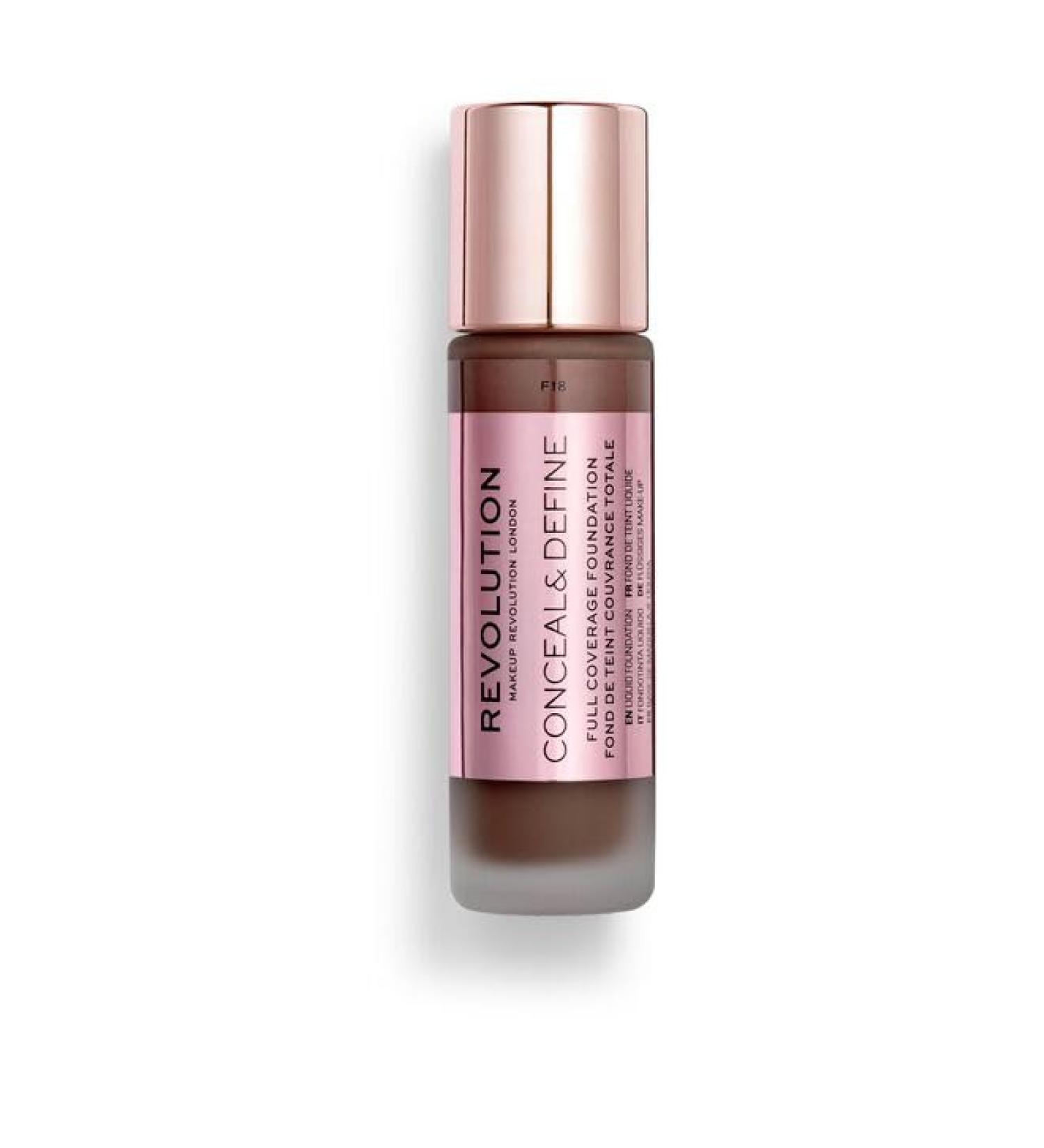 Makeup Revolution Conceal & Define Foundation (F18 23 mL) 23 ml (Pack of 1) F18