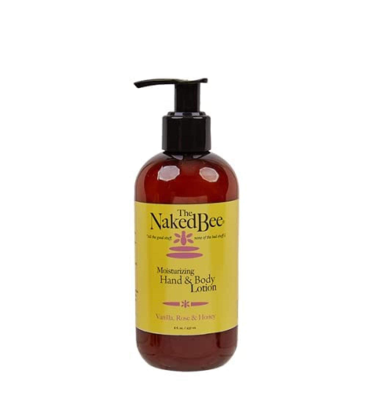 The Naked Bee 8 Fl Oz Moisturizing Hand & Body Lotion - Vanilla Rose & Honey | Pack of 1 - Buy Online on GoSupps.com
