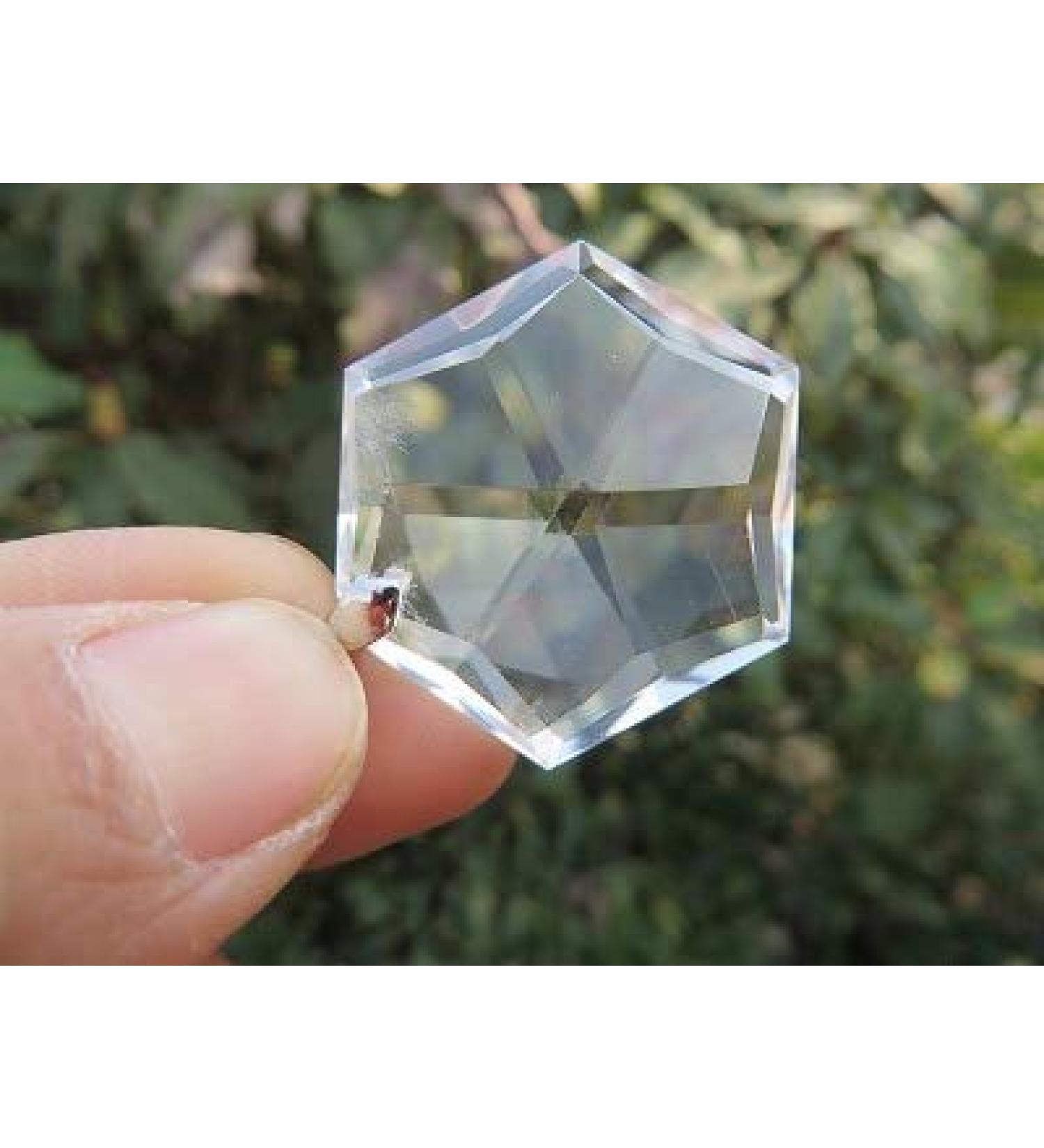 13g Clear Quartz Crystal Flower of Life Pendant Natural Reiki JZIGTDEM - Buy Online on GoSupps.com