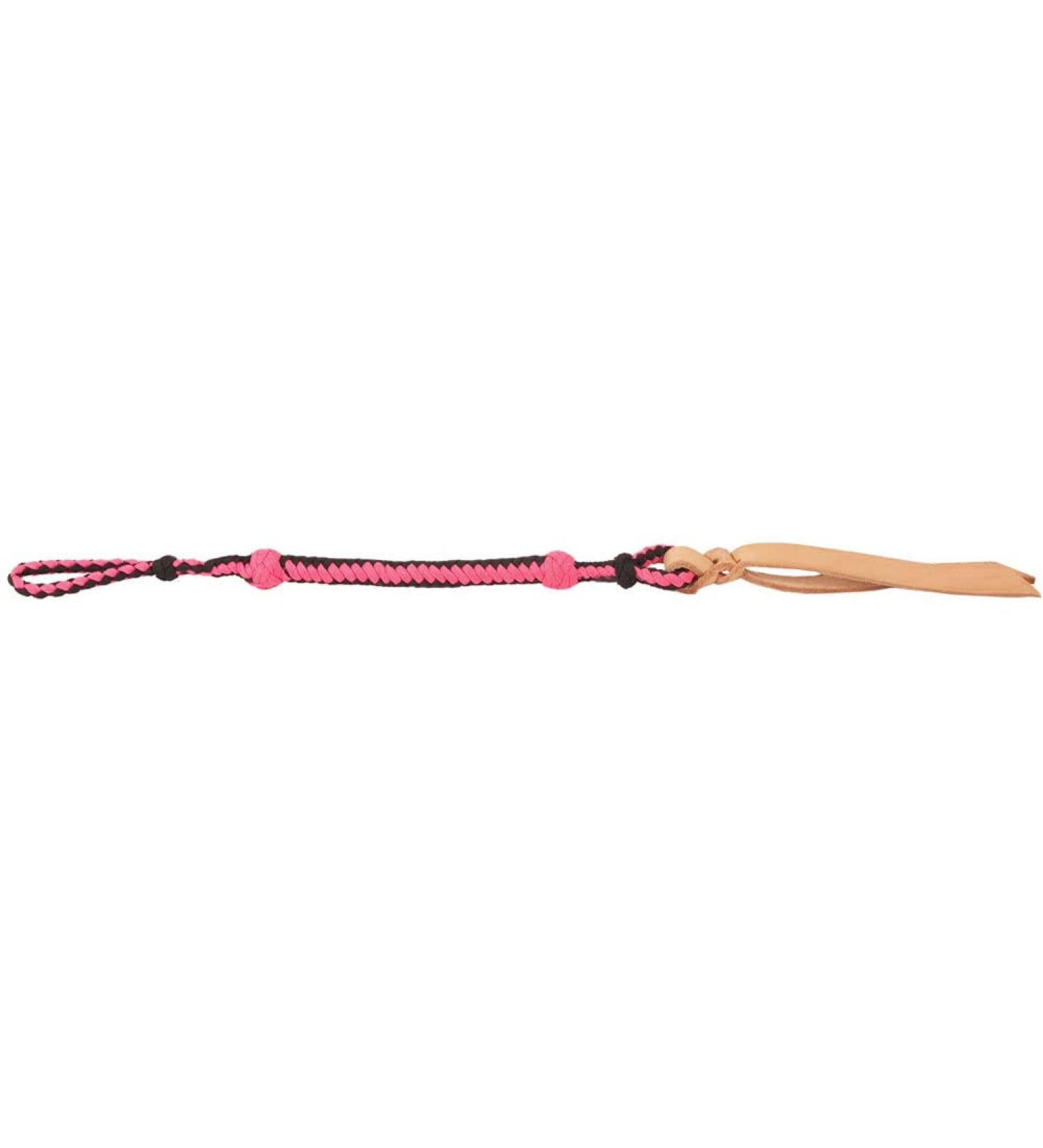 Mustang Manufacturing Company Quirt with Leather Popper Pink/black