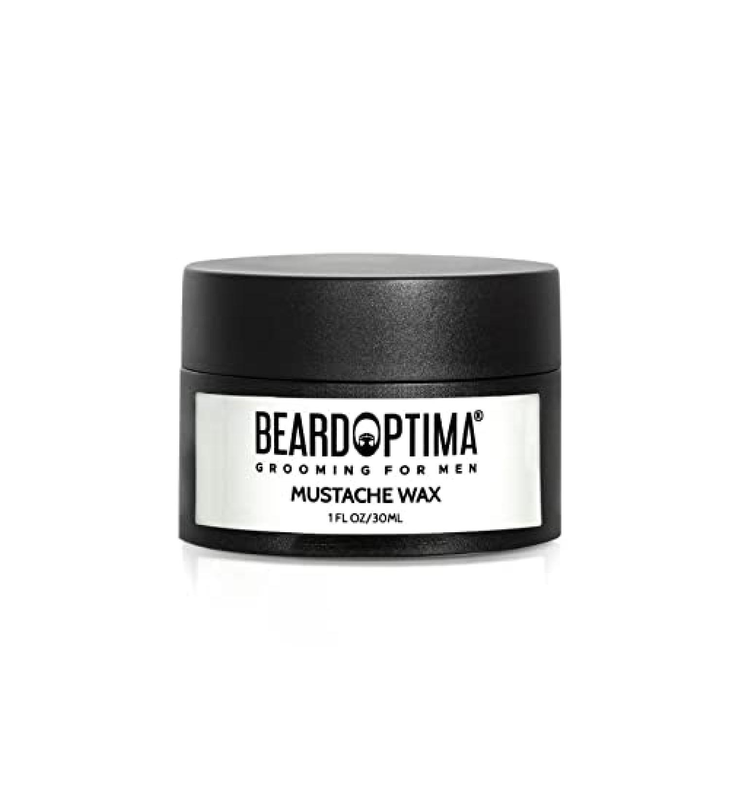 Beardoptima Mustache Wax for Men - Strong Hold Beard & Mustache Wax for Grooming & Styling - 1 FL OZ - Buy Online on GoSupps.com