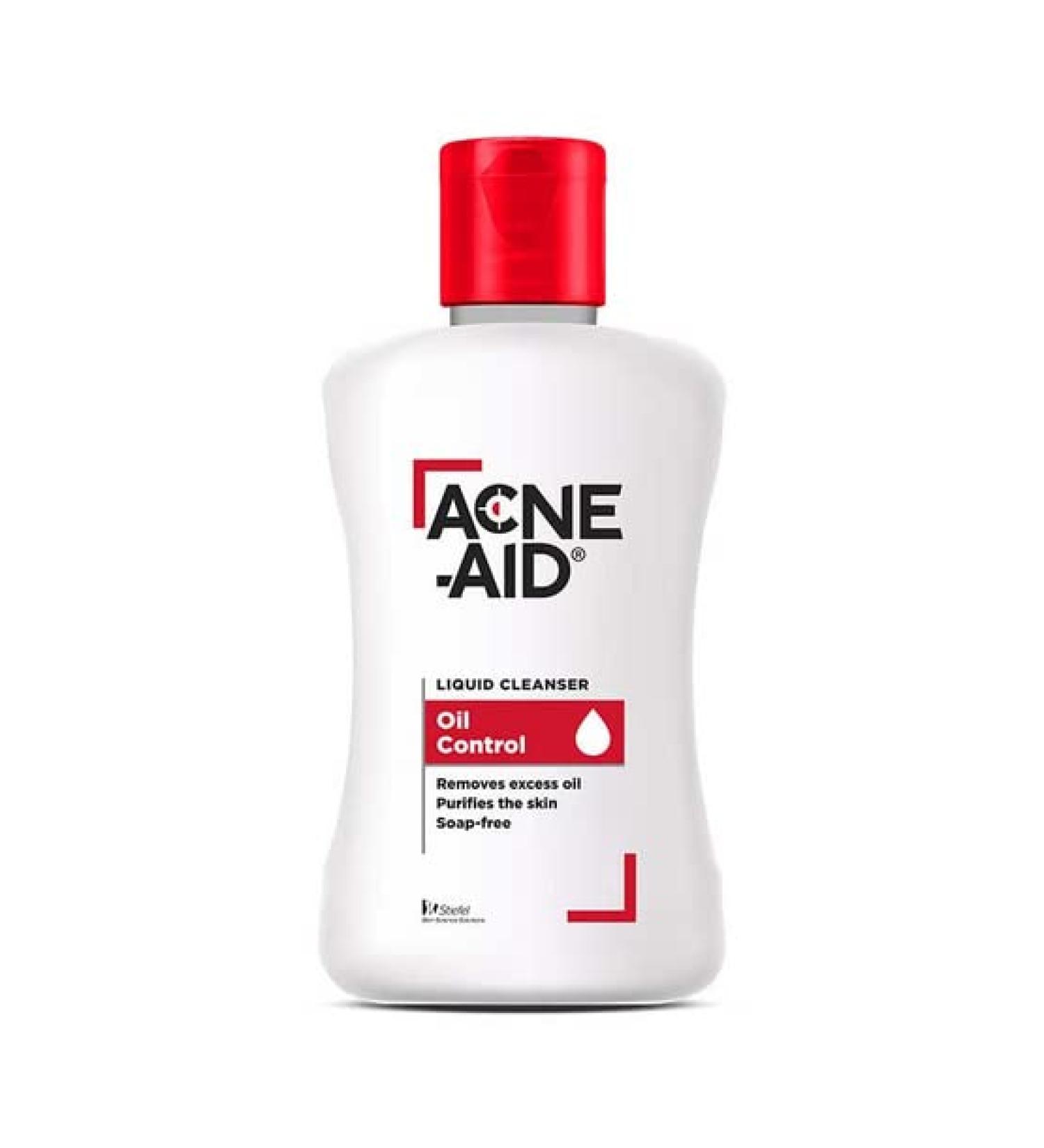 Acne-aid Liquid Cleanser for Pimples Skin : 100ml.