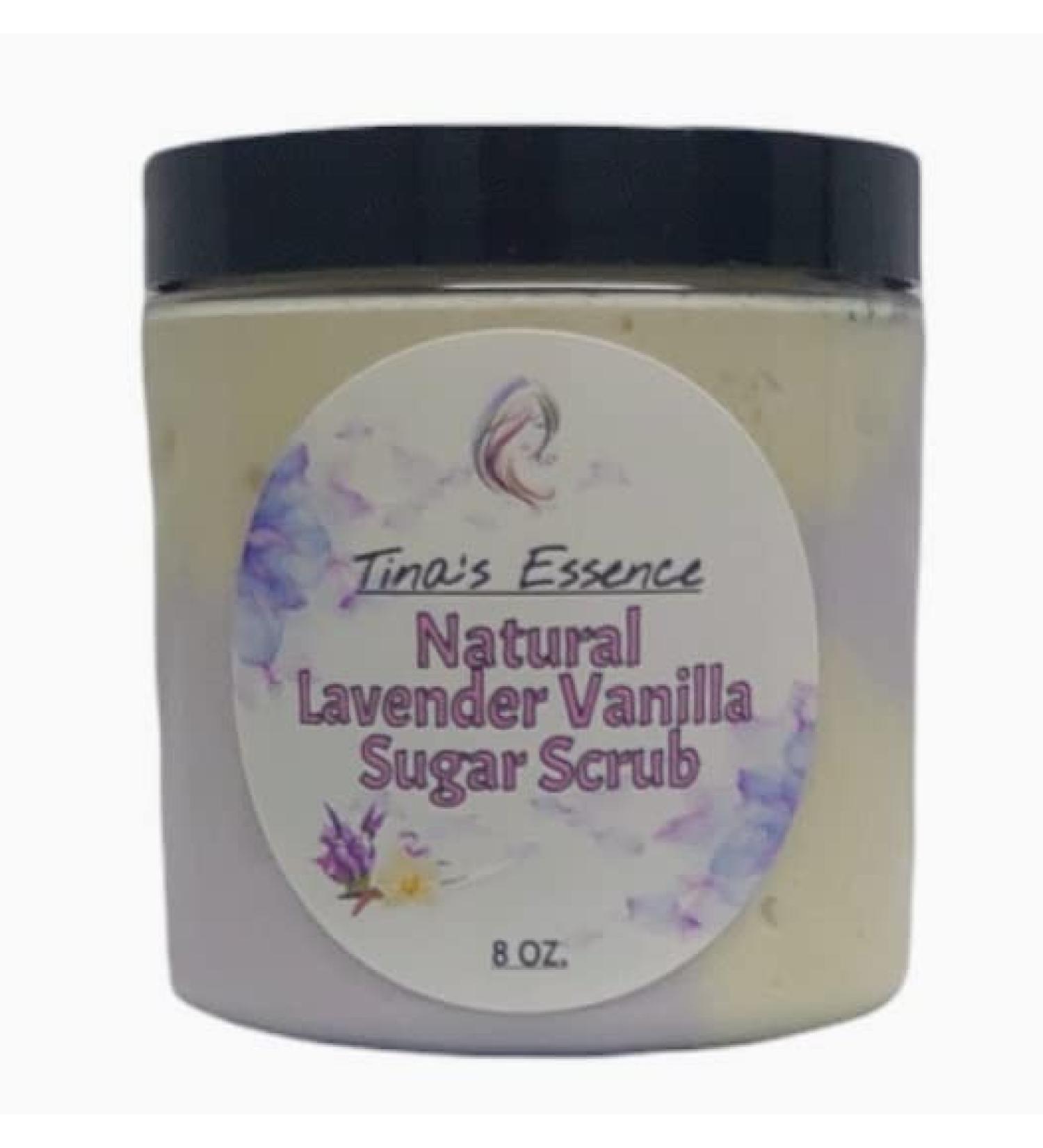 Tina's Essence Natural Lavender Vanilla Sugar Scrub 8 oz.