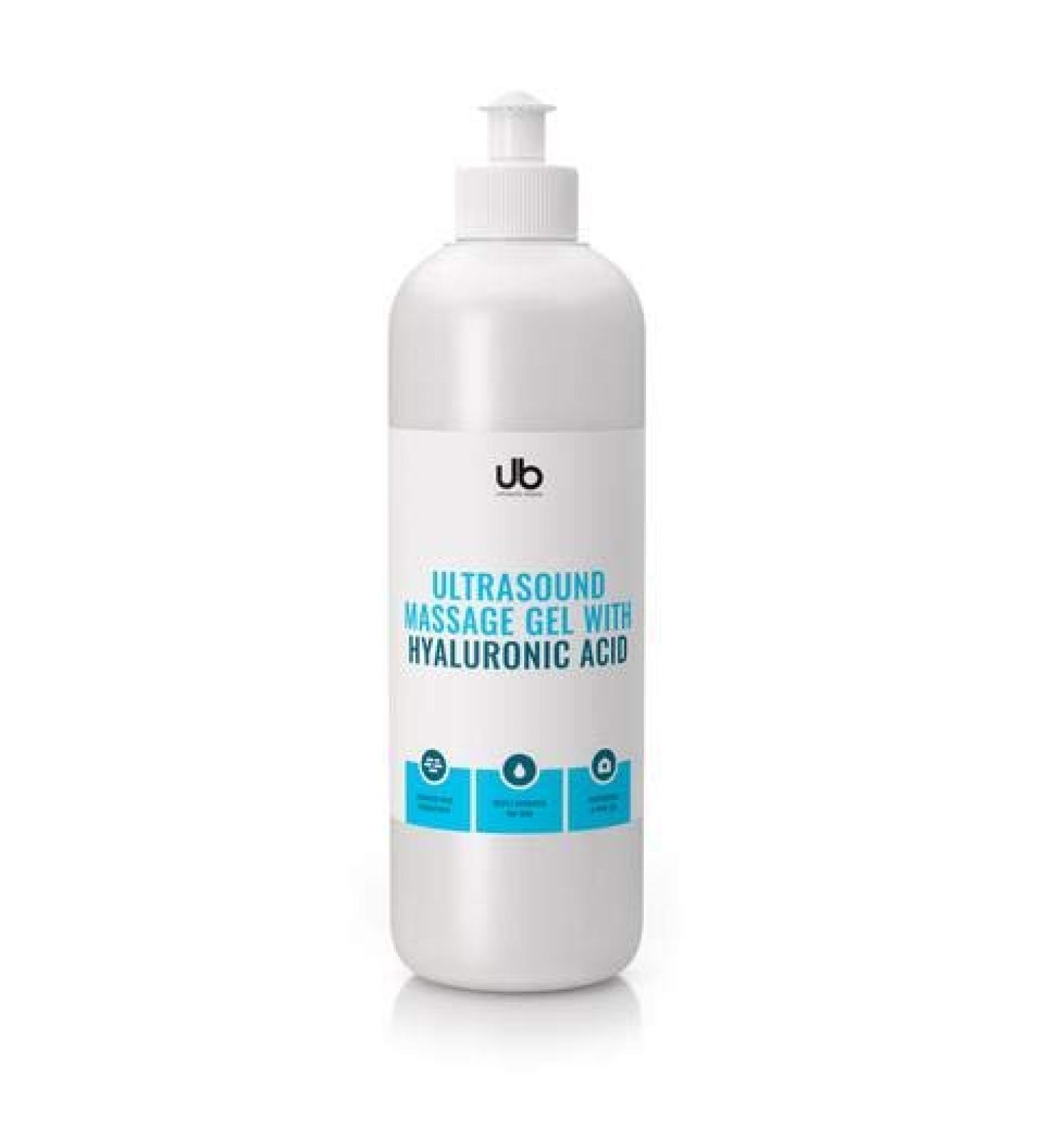 ub Ultrasonic Massage Gel with Hyaluronic Acid | Conductive Gel | For Aesthetic Ultrasonic Treatments 500ml - Buy Online on GoSupps.com
