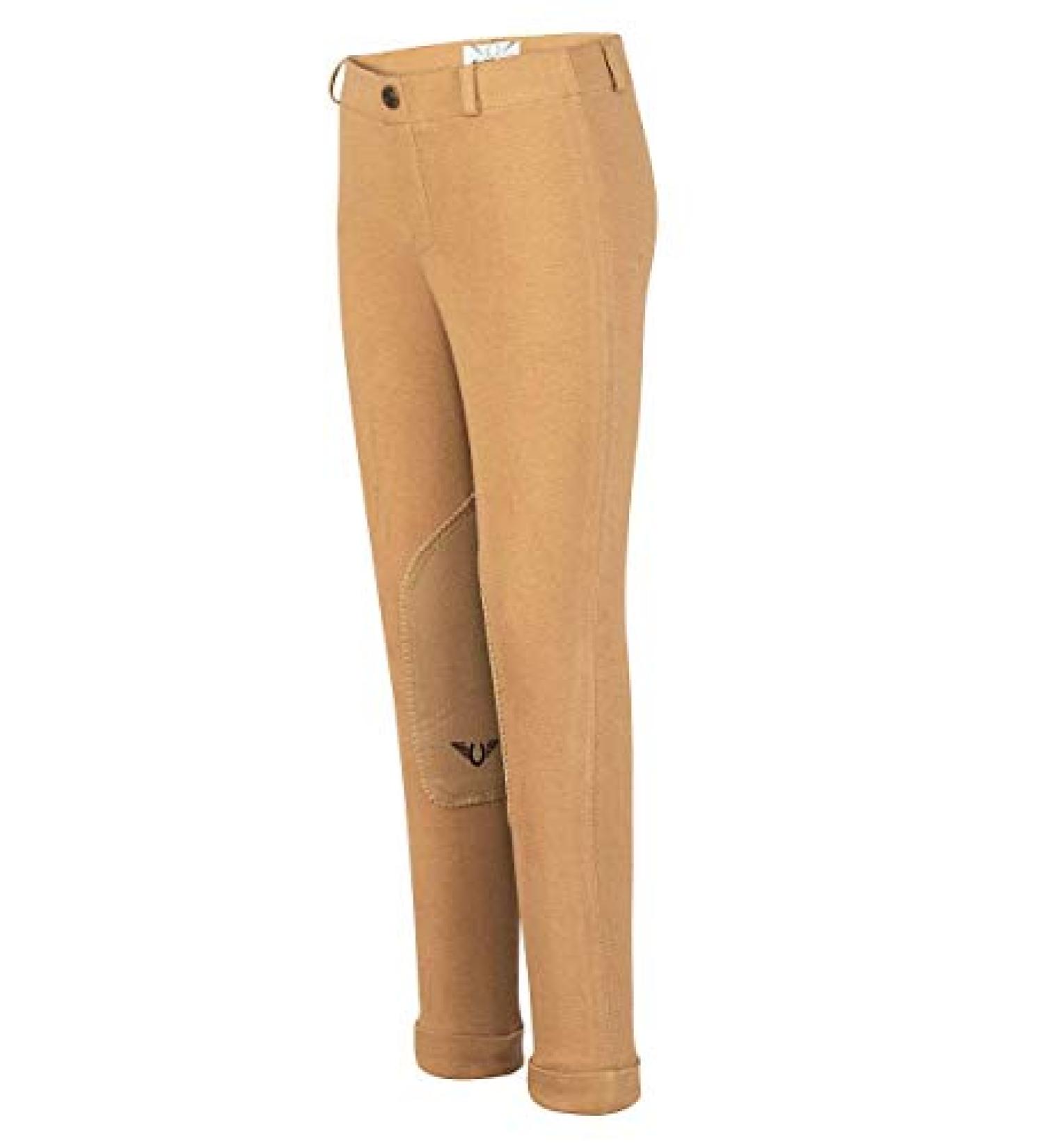 TuffRider Girl's Starter Lowrise Pull-On Jods Breech 6 Sand - Comfortable and Stylish Equestrian Riding Pants for Girls - Buy Online on GoSupps.com