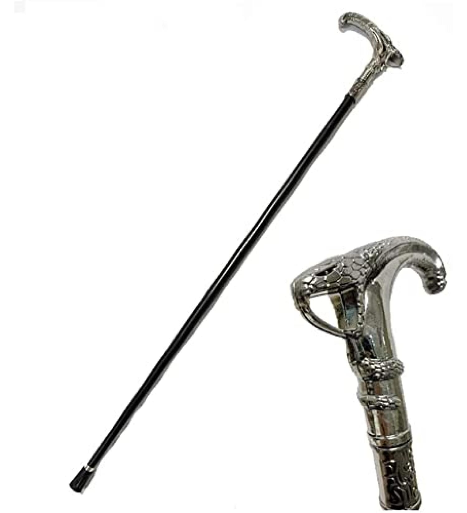 Walking Stick Walkers for Seniors Gentleman Cane Silver Snake Head Scepter Seniors Metal Cane Trekking Pole Light Crutch Walking Stick 1 Piece rollator walkerity Aid Purposiveness - Buy Online on GoSupps.com