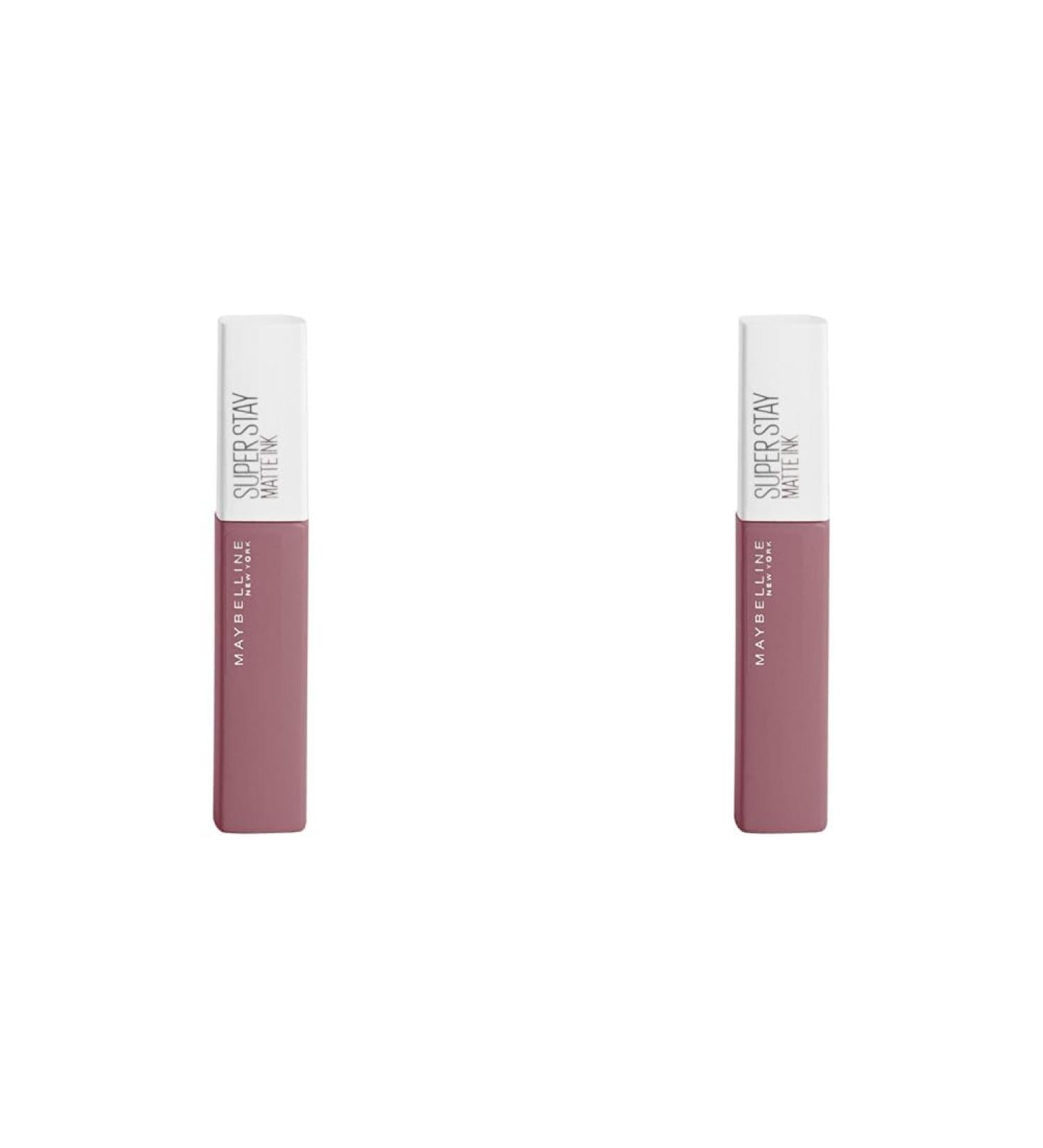 Maybelline New York Super Stay Matte Ink Pinks - Long-lasting Liquid Lipstick No. 140 Soloist (2-Pack) - 5ml Each - Buy Online on GoSupps.com
