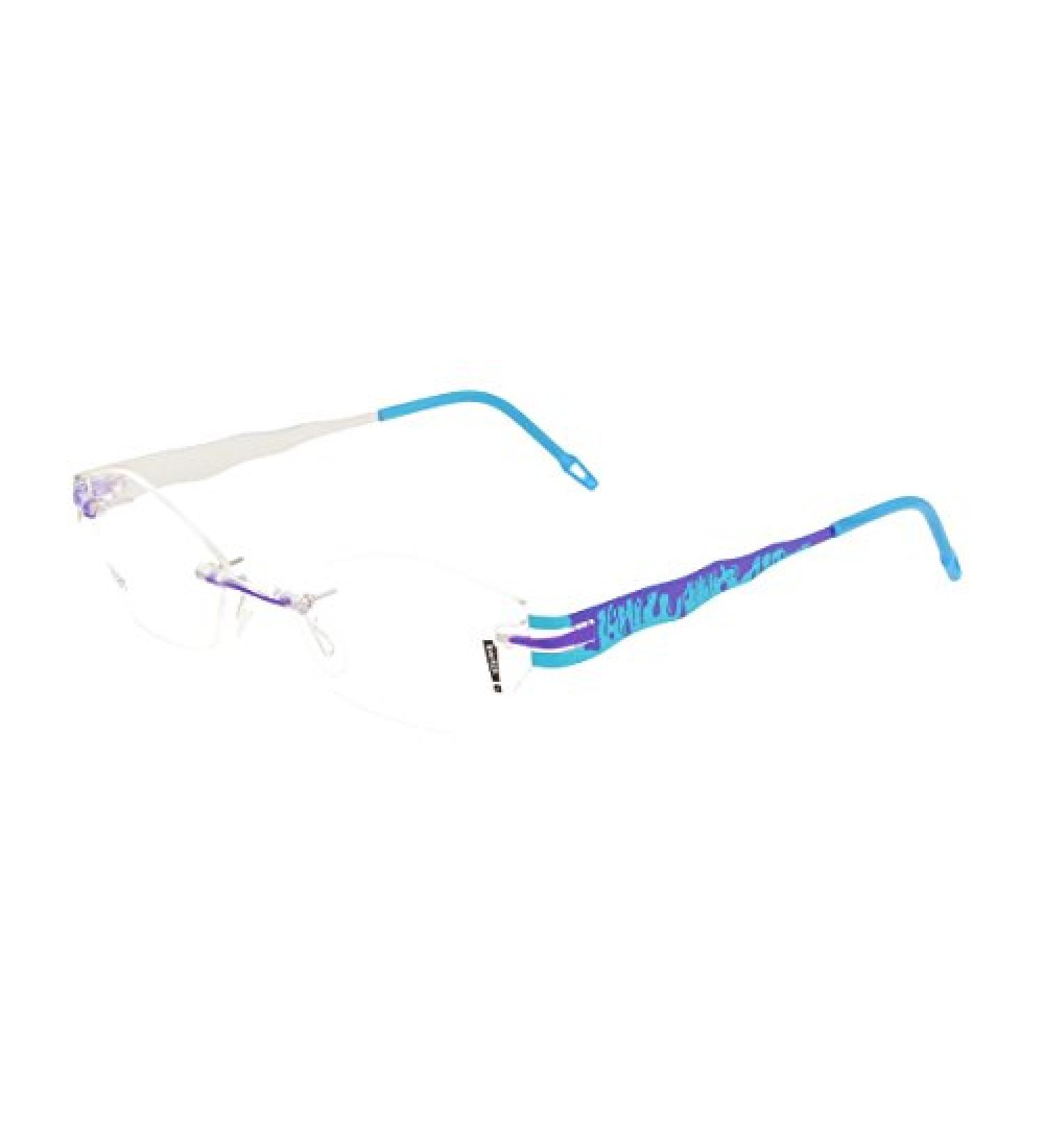 switch it set Combi 3225 interchangeable temples made of titanium in the color violet-blue inside palladium-gloss