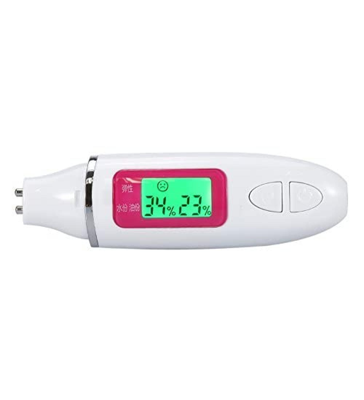 Skin Moisture Tester LCD Display Digital Precision Skin Sensor Tester Facial Moisture Water Oil Analyzer for Face Care Device Suit for Salon Home Use(White) - Buy Online on GoSupps.com