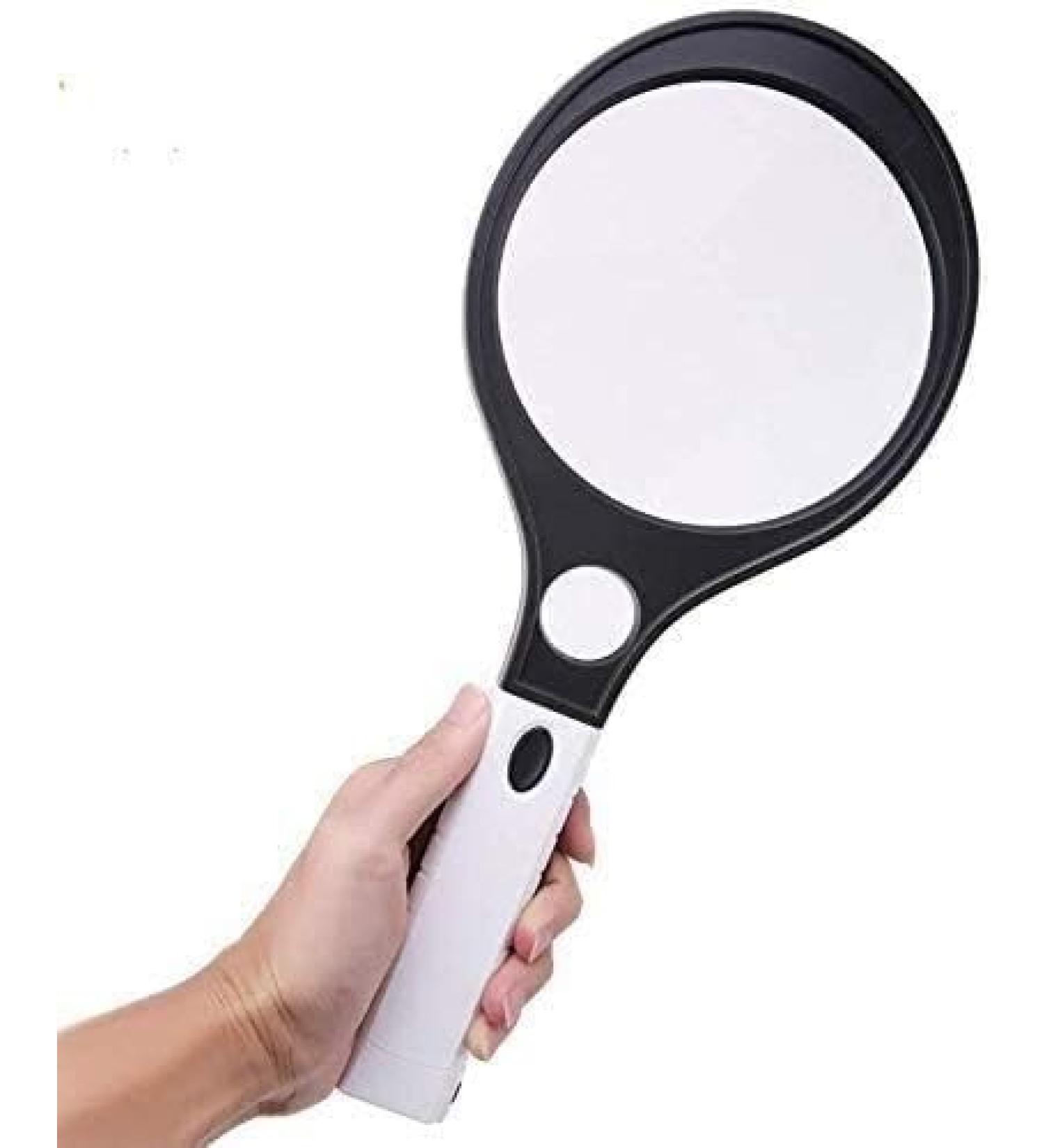 Handheld Reading Magnifier Magnifying Mirror Magnifying Glass Reading Handheld Illuminated Magnifier Document Magnifying Glass Magnifying Glass with Light Used for Reading - Buy Online on GoSupps.com