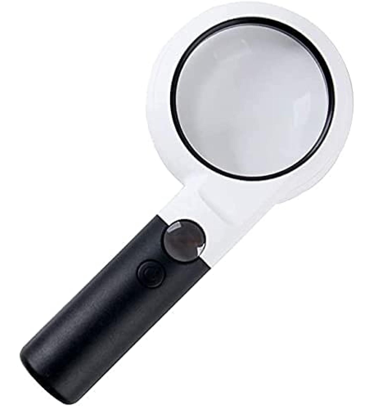 Magnifying Glass 5X 20X Handheld Illumination Magnifier with 11 LED Light HD Lens Magnifier - Buy Online on GoSupps.com
