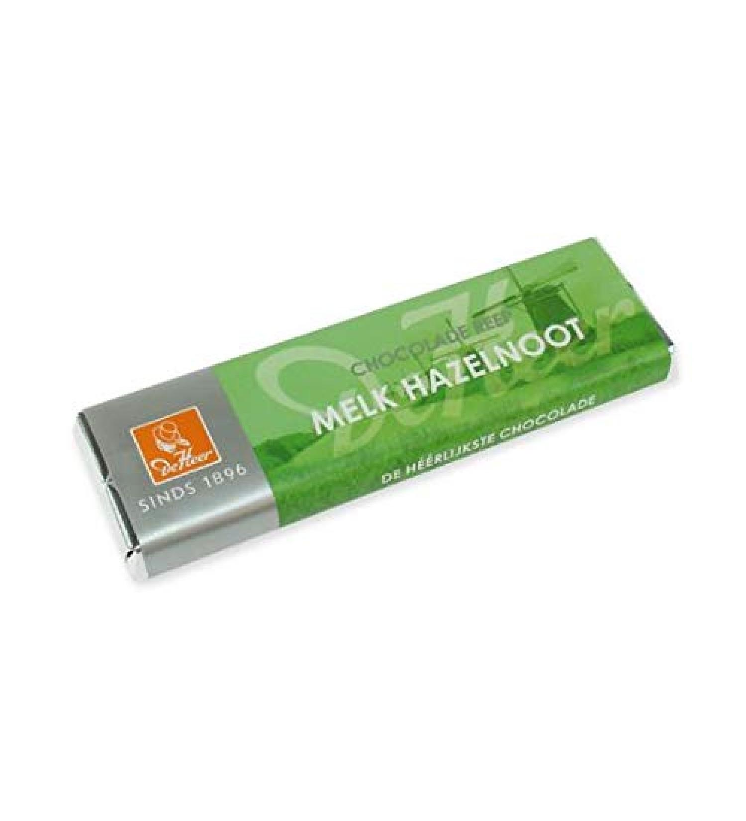 De Heer 24 x Hazelnut Chocolate Bars 75 grams