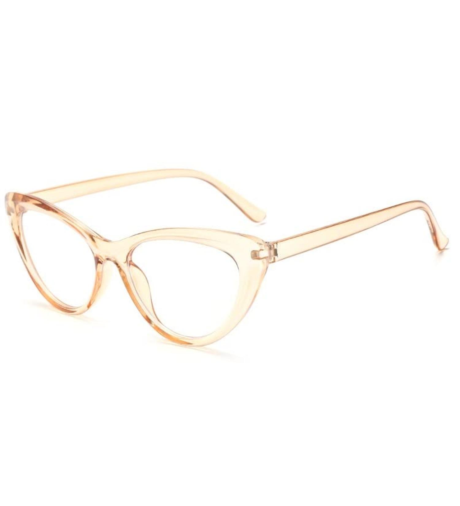 PARWANA Anti Eye Strain Cat-Eye Computer Readers | Oversized Blue Light Blocking Glasses +250 Brown - HD Eyewear for Comfortable Viewing - Buy Online on GoSupps.com