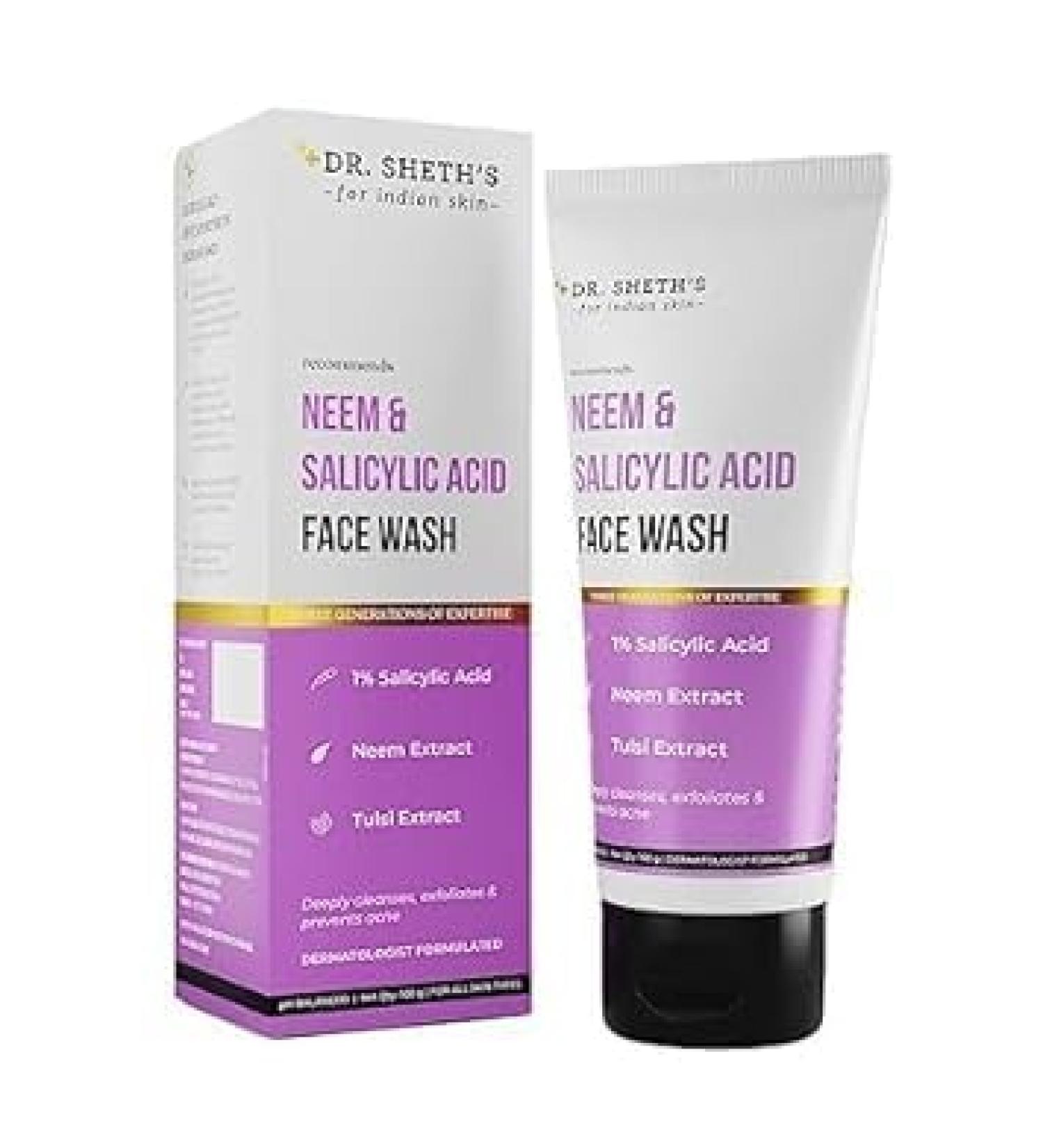 Anti-Acne & Oil Control Face Cleanser with 1% Neem | 100 mL for Men & Women | Shop Internationally - Buy Online on GoSupps.com