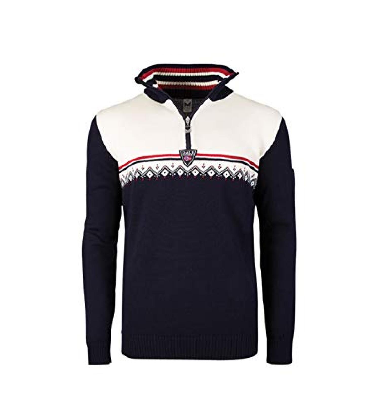 Dale of Norway Men's Lahti Masculine Sweater X-Large Navy/Raspberry/Off White