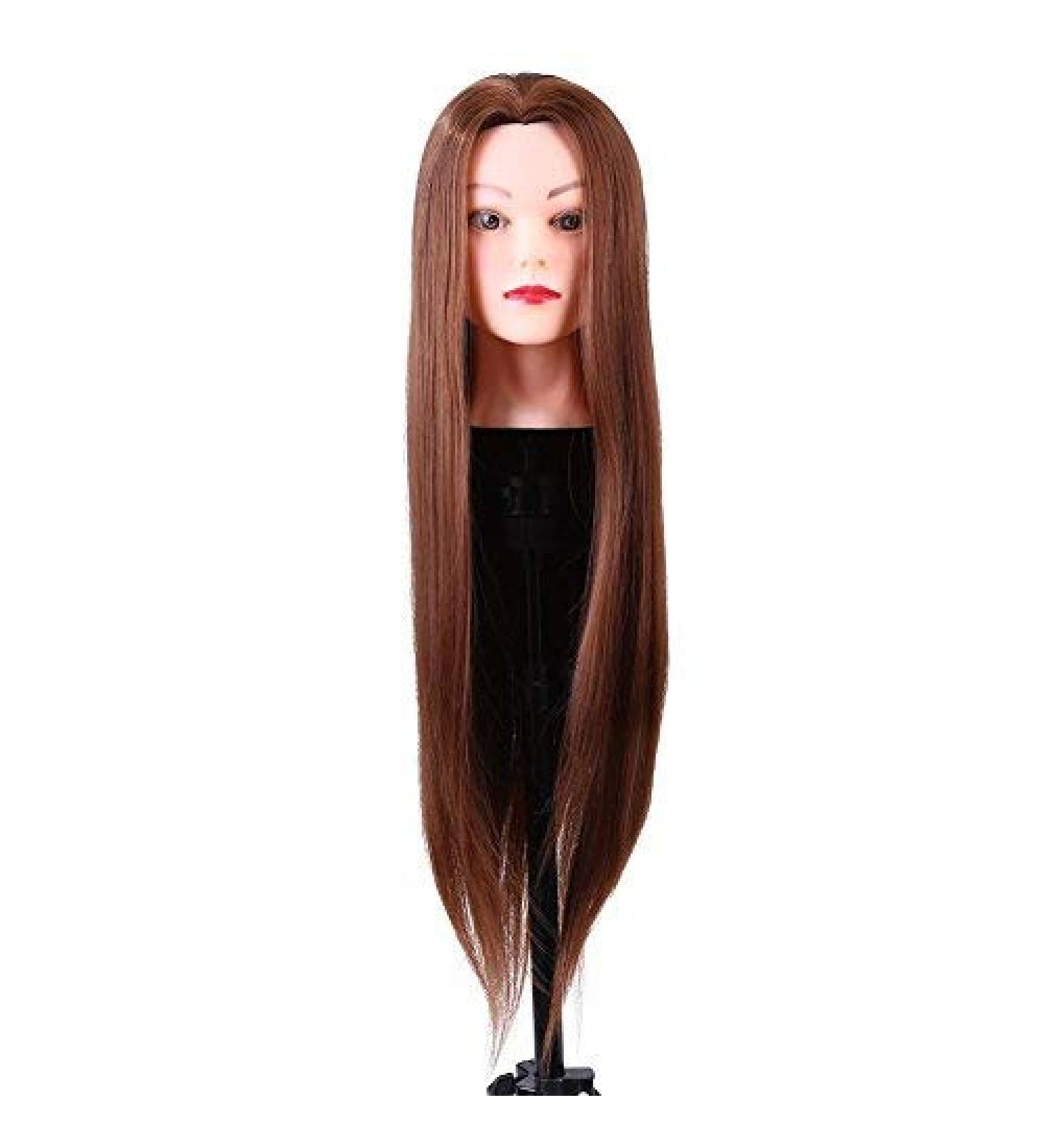 Hairdresser Training Head - Synthetic Fiber Doll Head for Hair Cutting Practice | International Shipping Available - Buy Online on GoSupps.com