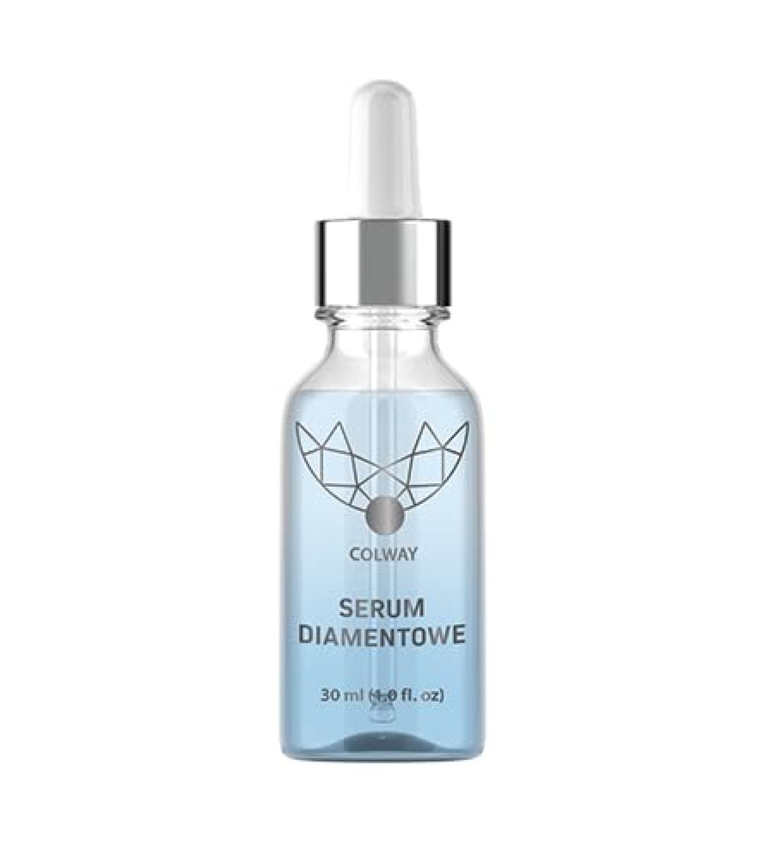 Colway Hyaluronic acid serum with copper peptides diamond serum antiaging facial care 30 ml with milk thistle and basil extract