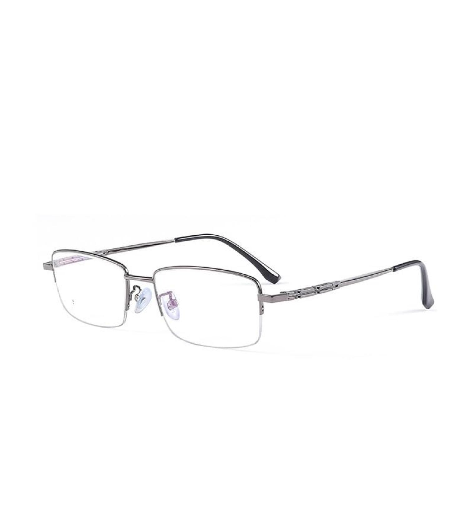 Parwana Half Frame Reading Glasses +300 | Anti-Blue Light Computer Readers for Men & Women | Flat Light Mirror | Reduce Eye Strain - Buy Online on GoSupps.com