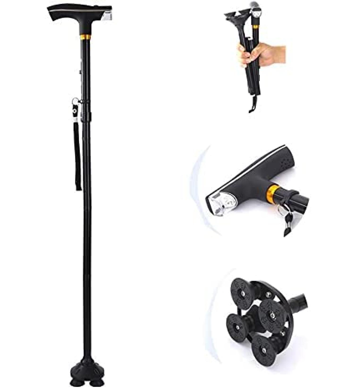 Canes Foldable and Retractable Walking Stick for Men and Women - Walking Stick for Men and Women - Human Bionics Wear Resistant Non-Slip - Buy Online on GoSupps.com