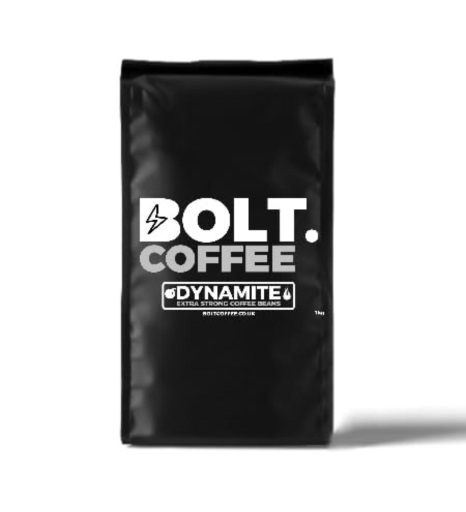 Bolt Dynamite Extra Strong High Caffeine Coffee Beans - (1kg)